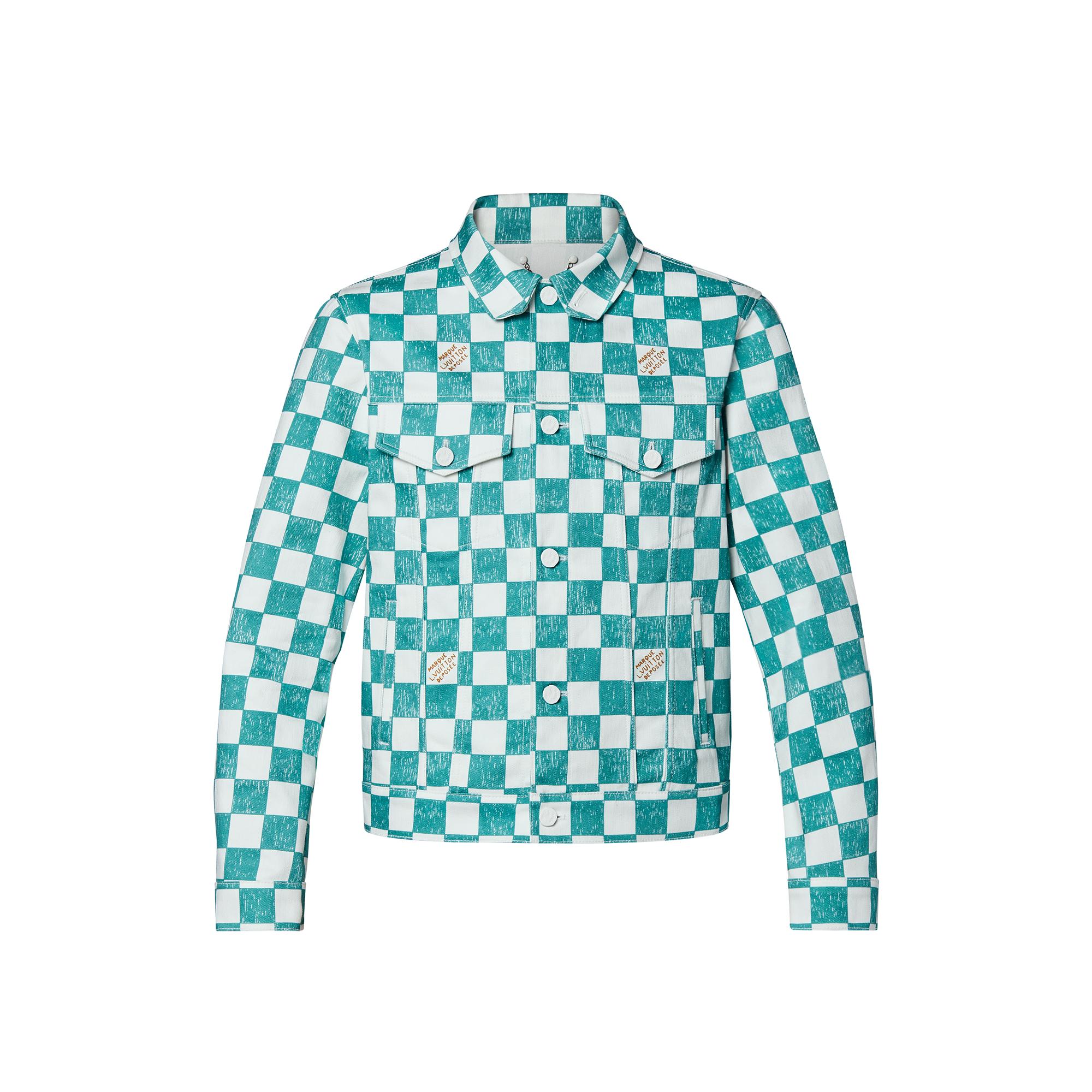 Giacca in jeans con motivo Damier - Abbigliamento | LOUIS VUITTON