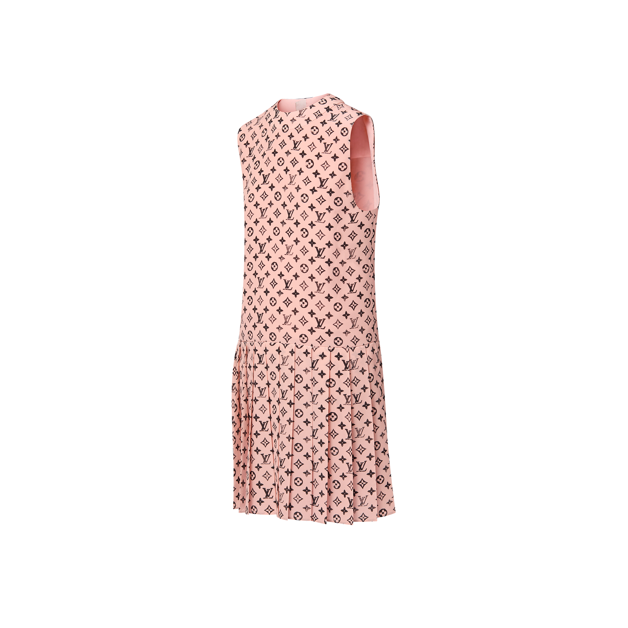 Abito a pieghe con motivo Monogram effetto lavato  Donna Abbigliamento Abiti | LOUIS VUITTON (Zoom prodotto)