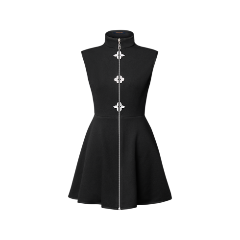 Abito a trapezio con dettagli di motivo Monogram front view