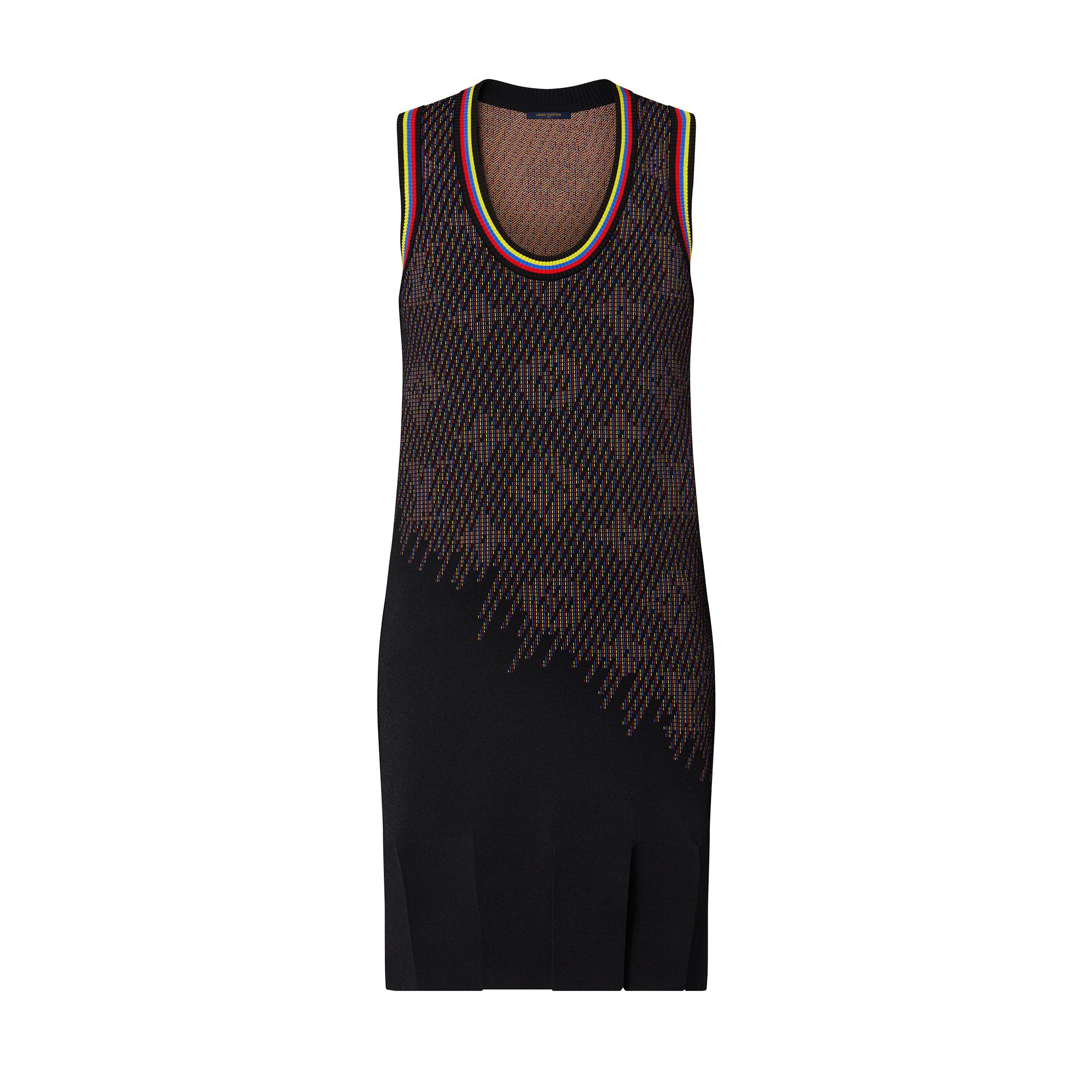 Abito a tubino con motivo Monogram effetto pixelato - Abbigliamento | LOUIS  VUITTON