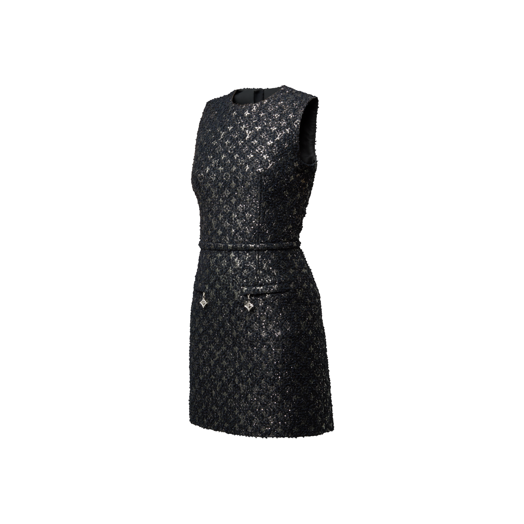 Abito aderente in tweed con motivo Monogram  Donna Abbigliamento Abiti | LOUIS VUITTON (Zoom prodotto)