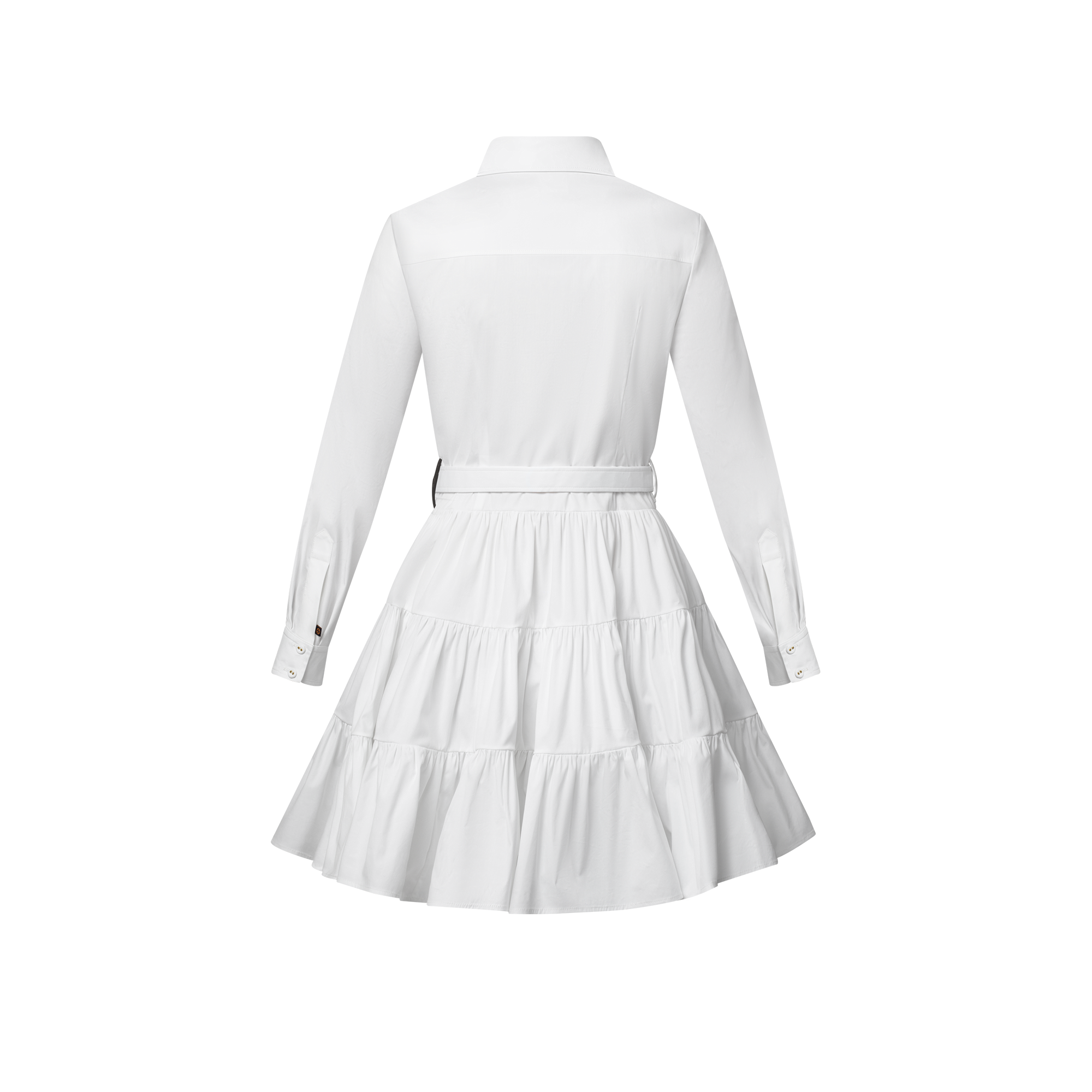 Abito-camicia a strati con cintura  Donna Abbigliamento Abiti | LOUIS VUITTON (Zoom prodotto)