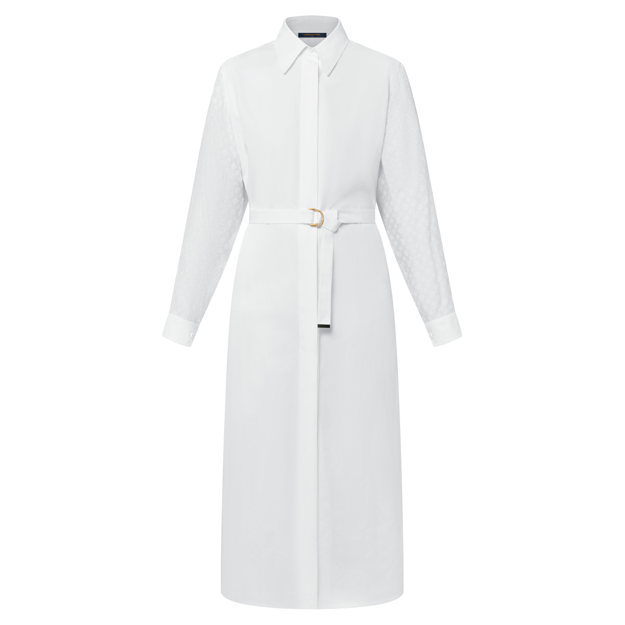 Abito-camicia con dettagli di motivo Monogram  Donna Abbigliamento Abiti | LOUIS VUITTON (Zoom prodotto)
