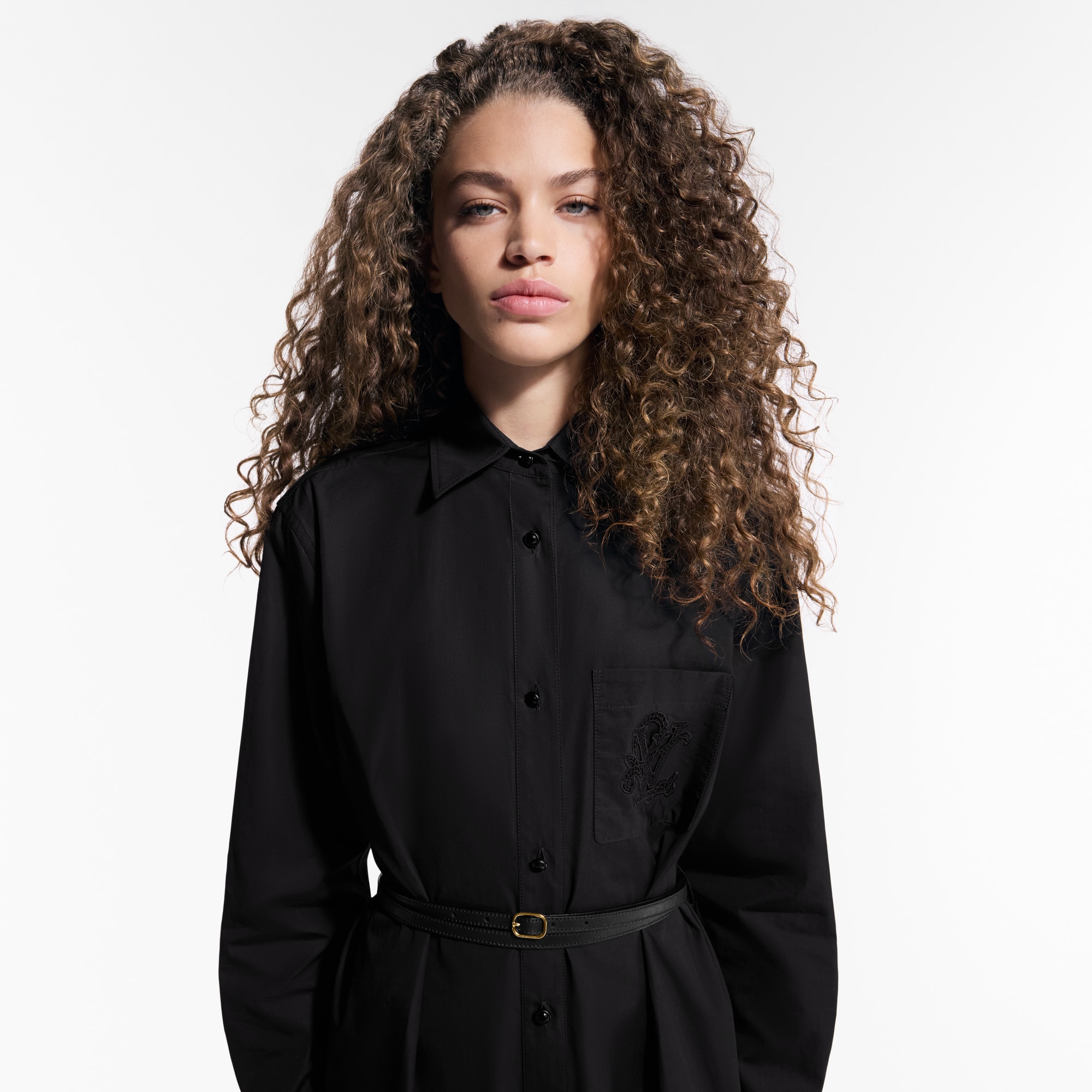 Abito-camicia con inserto effetto vedo-non vedo  Donna Abbigliamento Abiti | LOUIS VUITTON (Zoom prodotto)