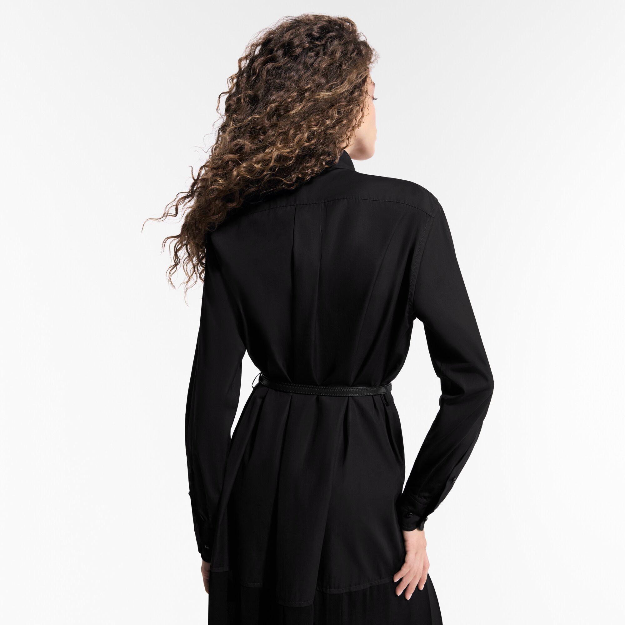 Abito-camicia con inserto effetto vedo-non vedo  Donna Abbigliamento Abiti | LOUIS VUITTON (Zoom prodotto)