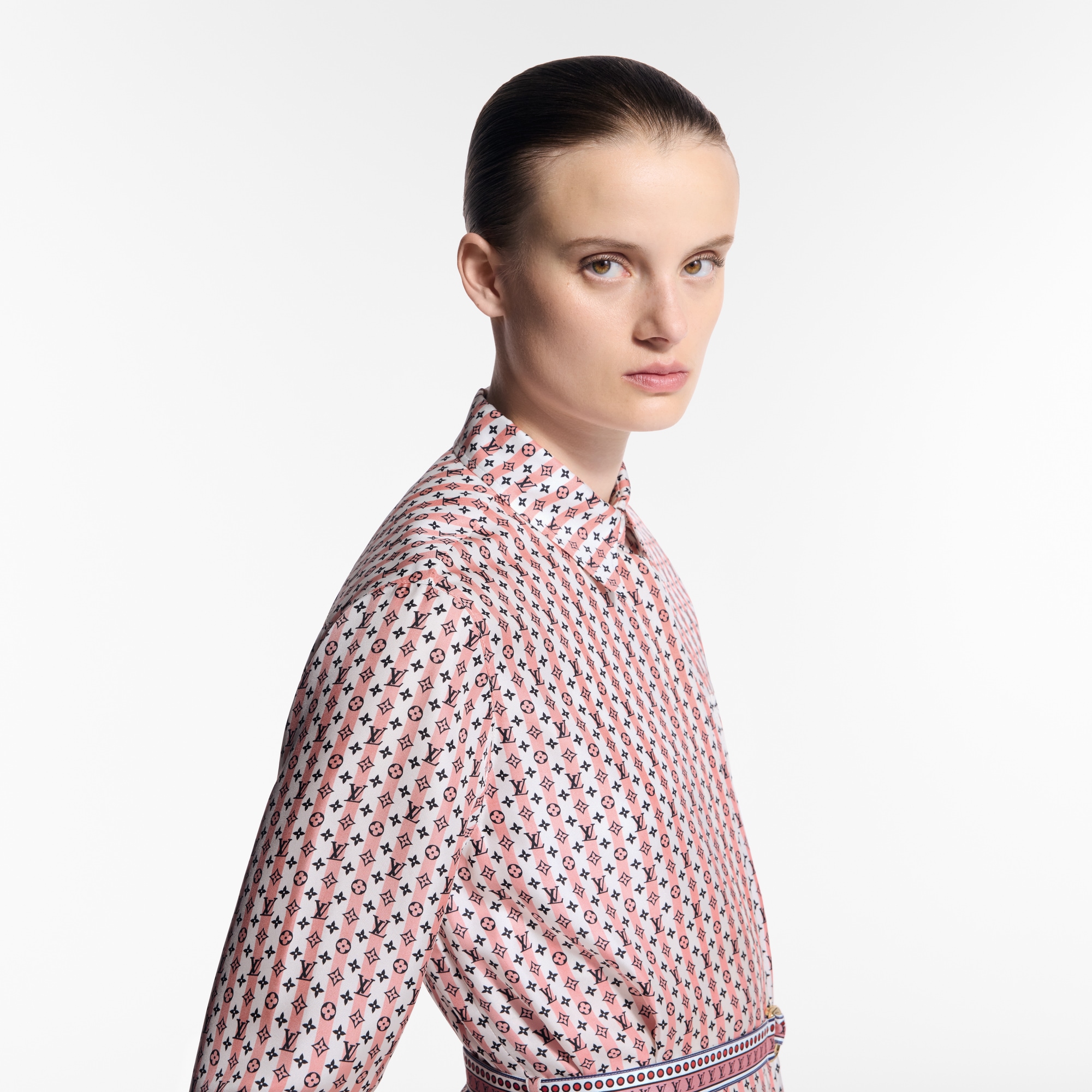 Abito-camicia con stampa Scarf  Donna Abbigliamento Abiti | LOUIS VUITTON (Zoom prodotto)