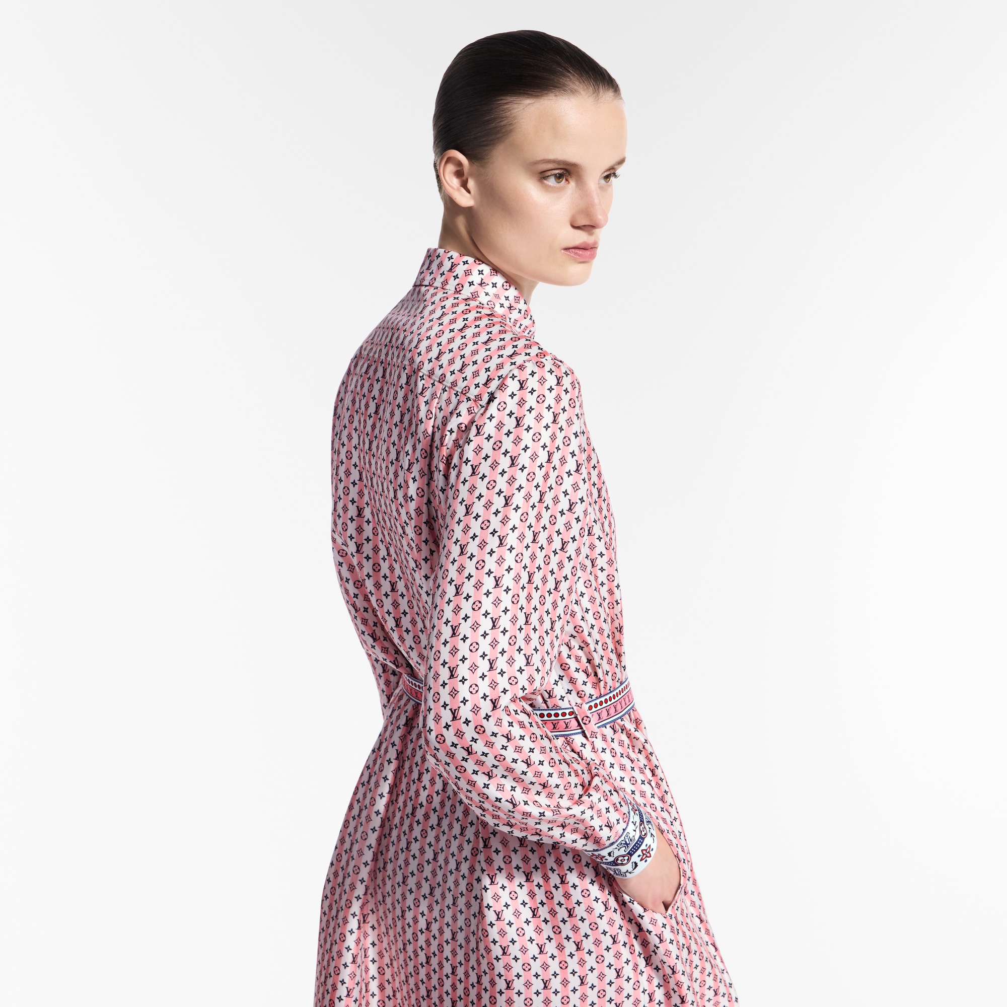 Abito-camicia con stampa Scarf  Donna Abbigliamento Abiti | LOUIS VUITTON (Zoom prodotto)