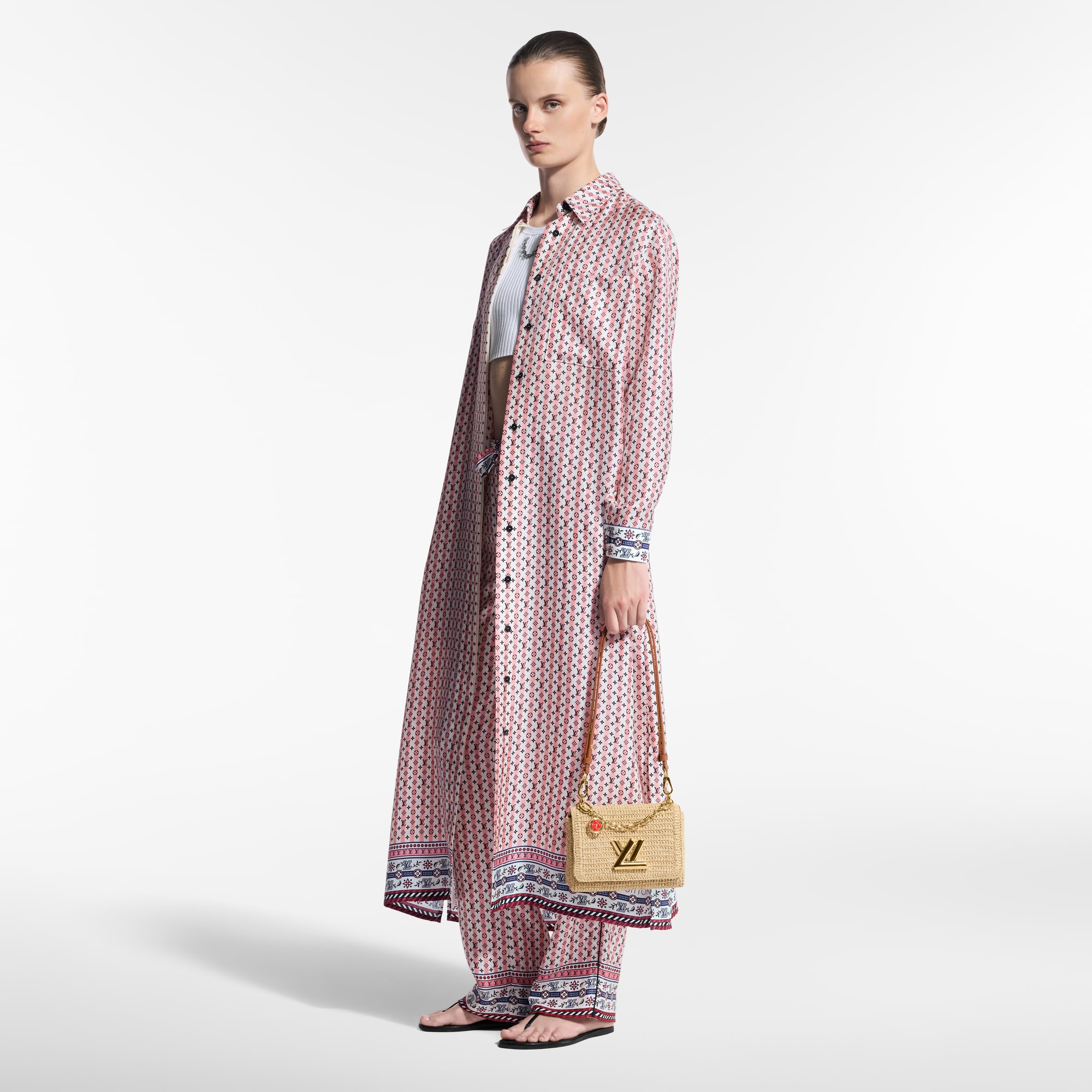 Abito-camicia con stampa Scarf  Donna Abbigliamento Abiti | LOUIS VUITTON (Zoom prodotto)