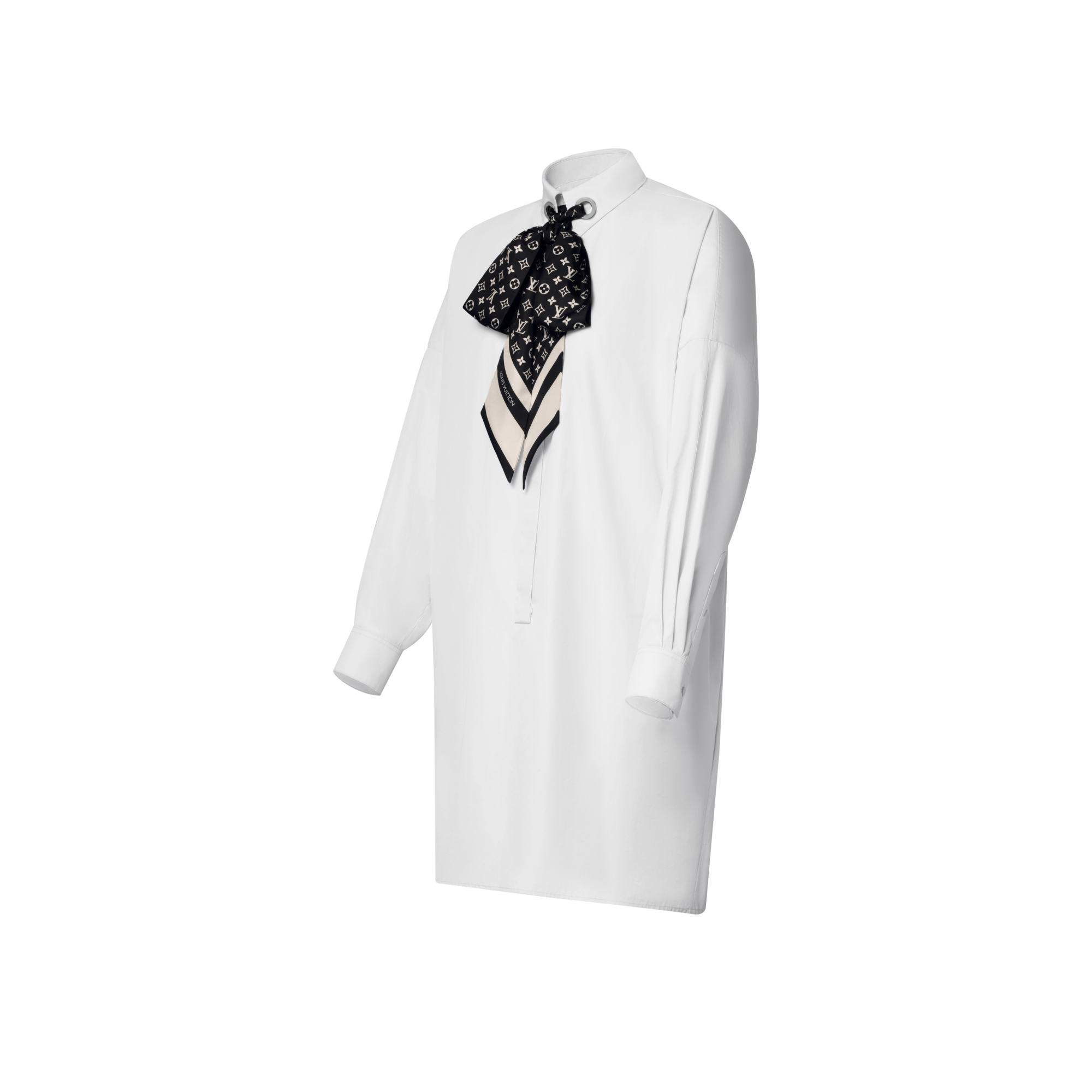 Abito-camicia e foulard con motivo Monogram  Donna Abbigliamento Abiti | LOUIS VUITTON (Zoom prodotto)