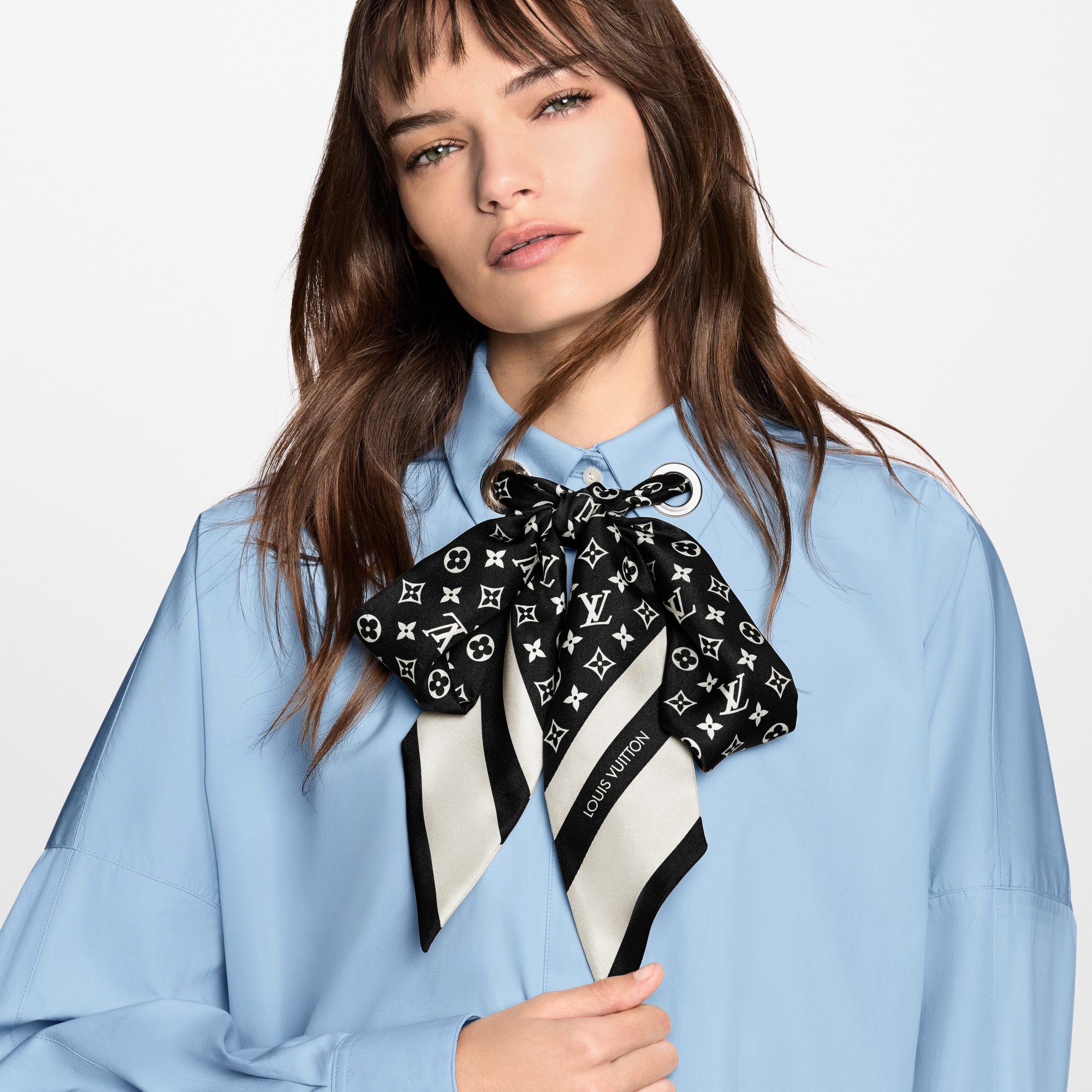 Abito-camicia e foulard con motivo Monogram  Donna Abbigliamento Abiti | LOUIS VUITTON (Zoom prodotto)