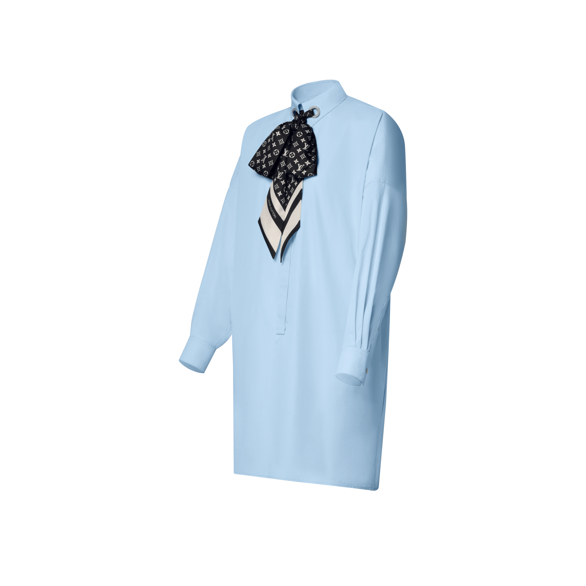 Abito-camicia e foulard con motivo Monogram  Donna Abbigliamento Abiti | LOUIS VUITTON (Zoom prodotto)