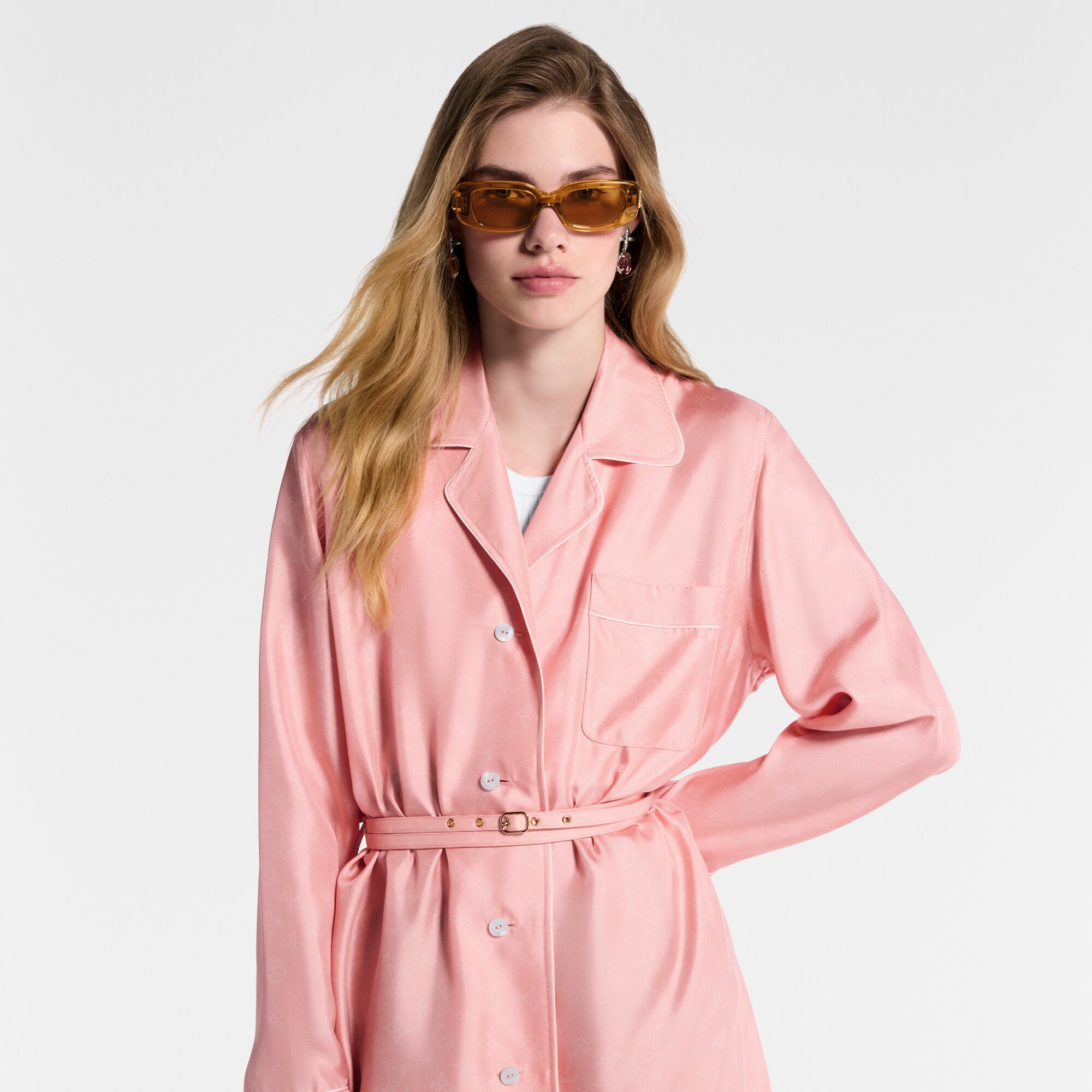 Abito-camicia morbido con motivo Monogram Mahina  Donna Abbigliamento Abiti | LOUIS VUITTON (Zoom prodotto)