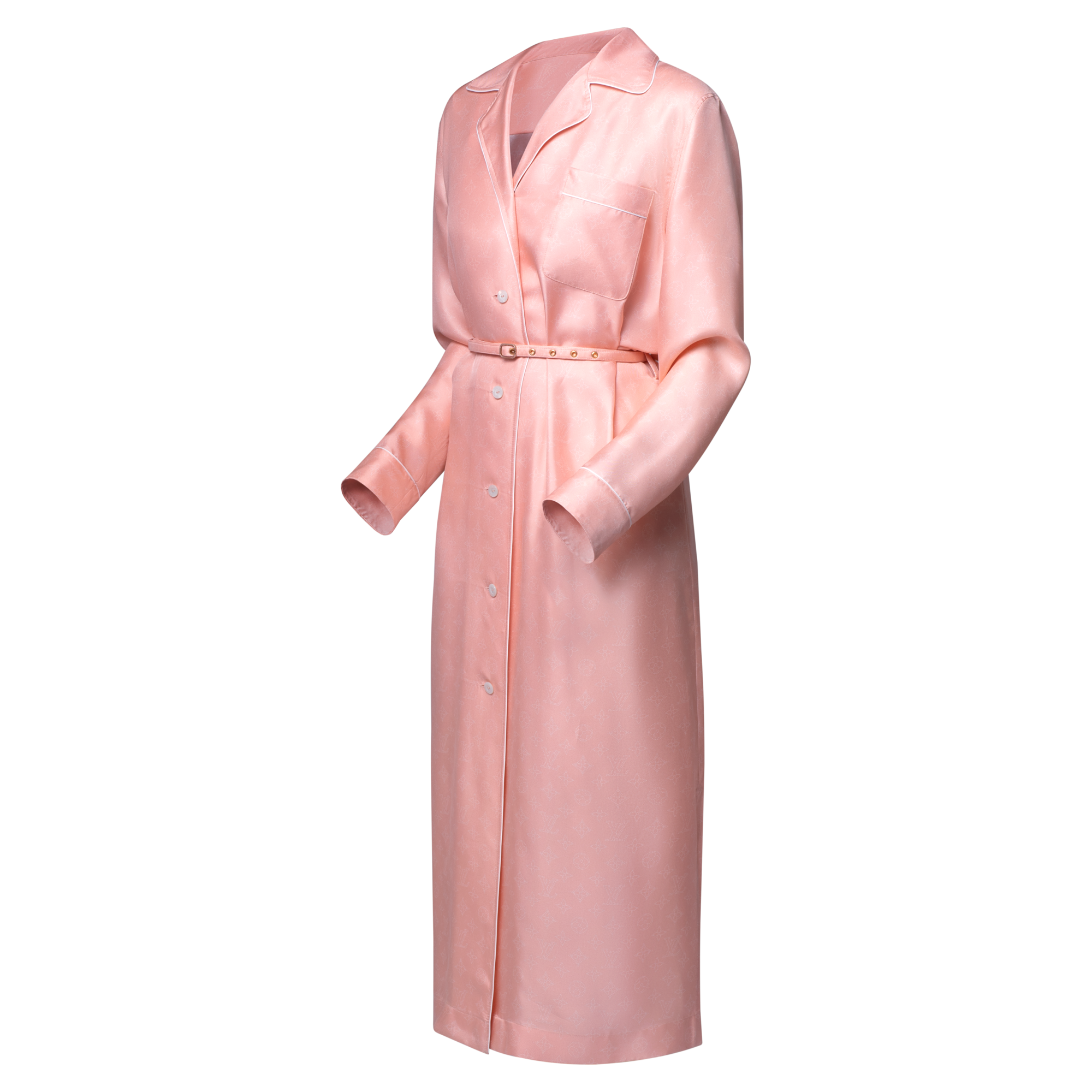 Abito-camicia morbido con motivo Monogram Mahina  Donna Abbigliamento Abiti | LOUIS VUITTON (Zoom prodotto)