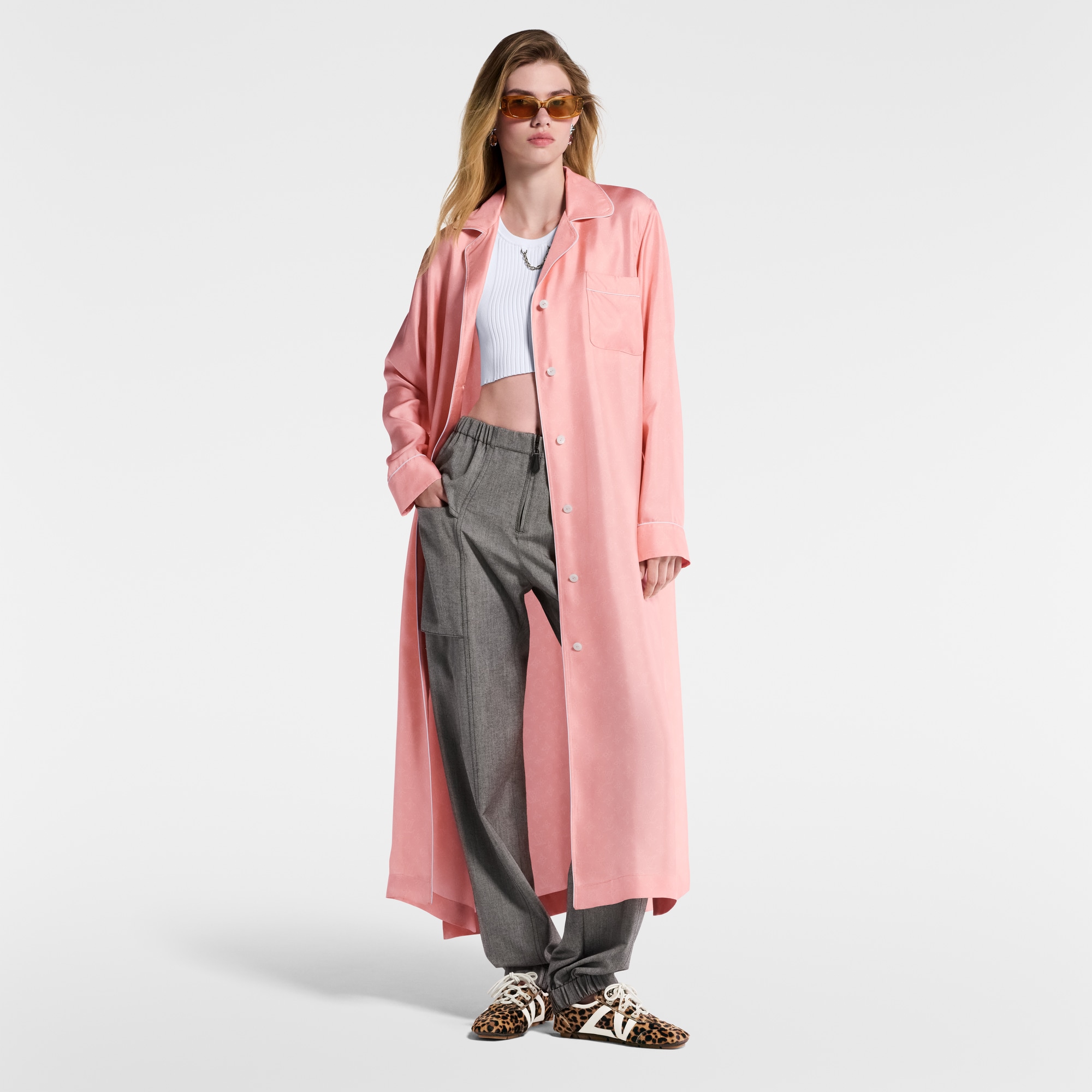 Abito-camicia morbido con motivo Monogram Mahina  Donna Abbigliamento Abiti | LOUIS VUITTON (Zoom prodotto)