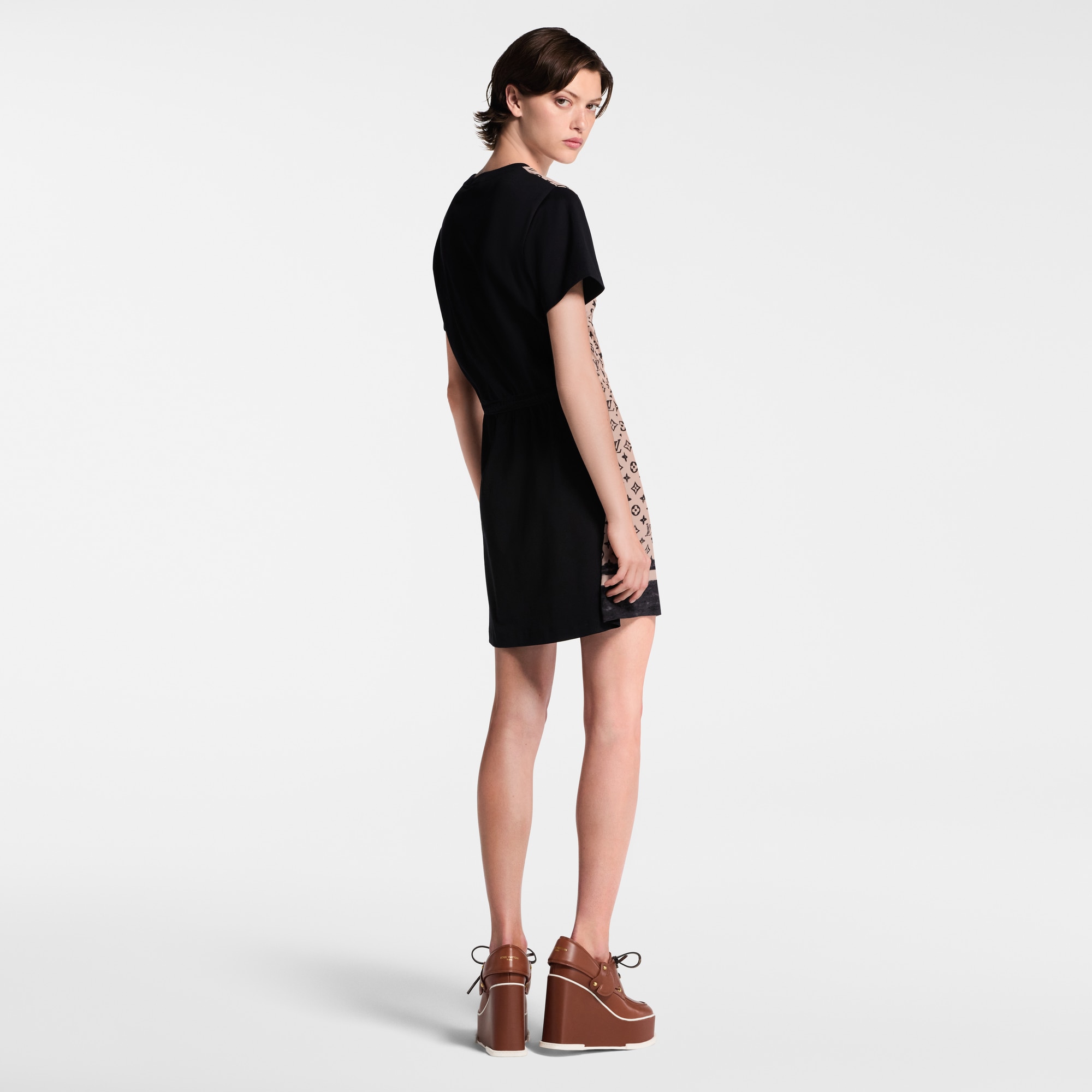 Abito con coulisse e motivo Monogram sulla parte anteriore  Donna Abbigliamento Abiti | LOUIS VUITTON (Zoom prodotto)