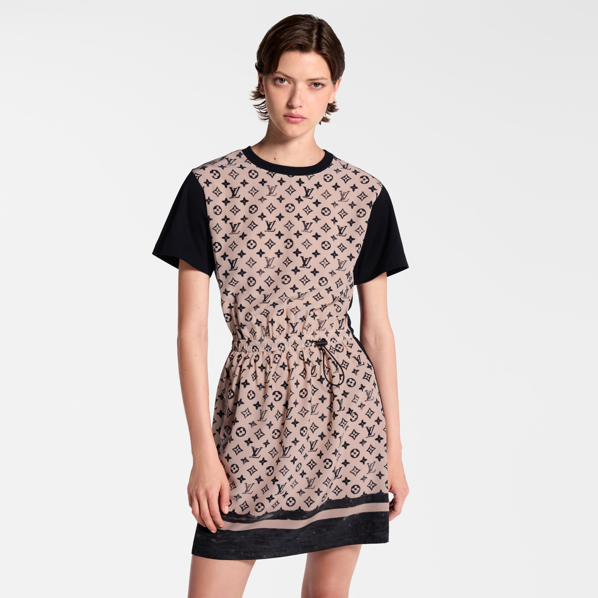 Abito con coulisse e motivo Monogram sulla parte anteriore  Donna Abbigliamento Abiti | LOUIS VUITTON (Zoom prodotto)