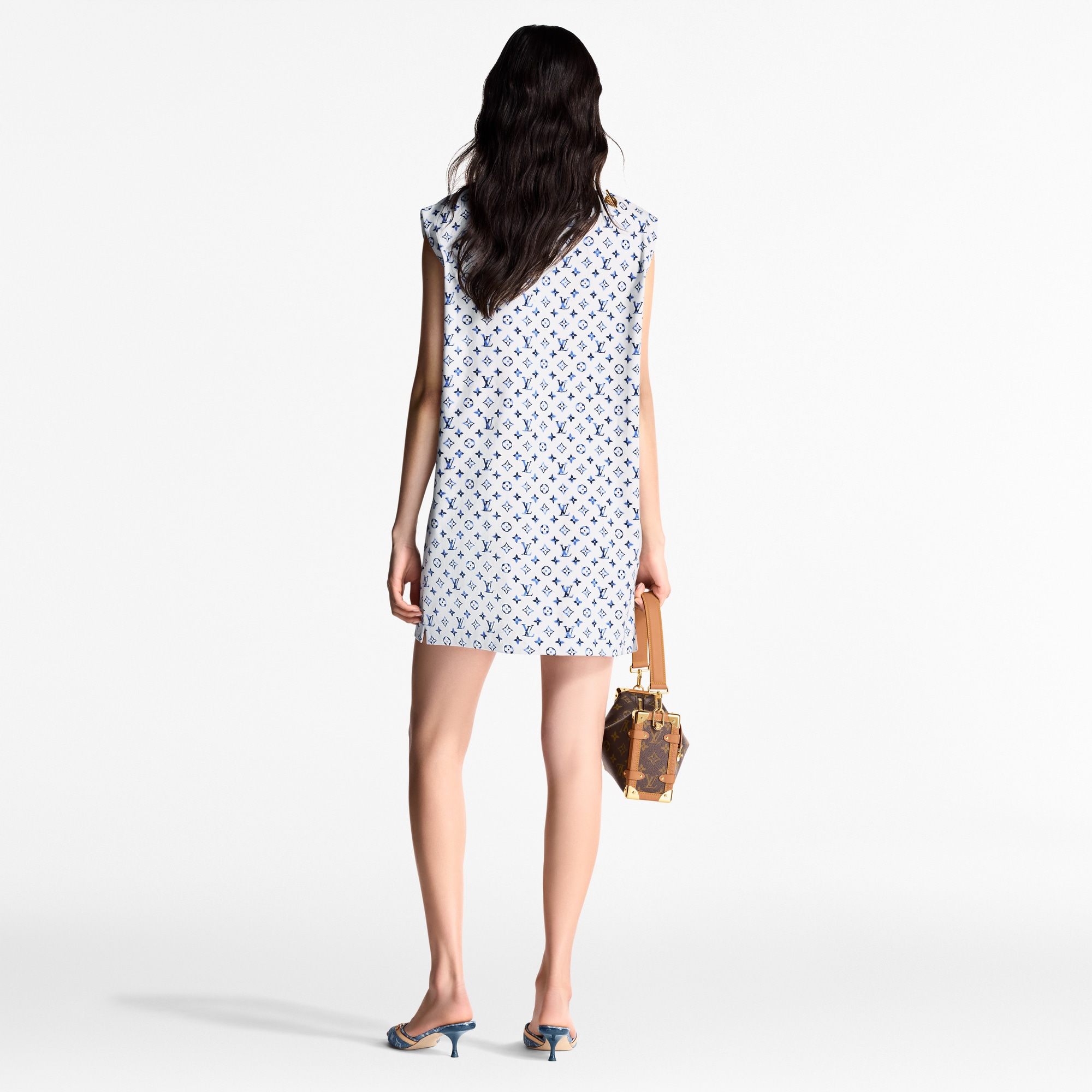 Abito con motivo Monogram Aquarelle e occhielli  Donna Abbigliamento Abiti | LOUIS VUITTON (Zoom prodotto)