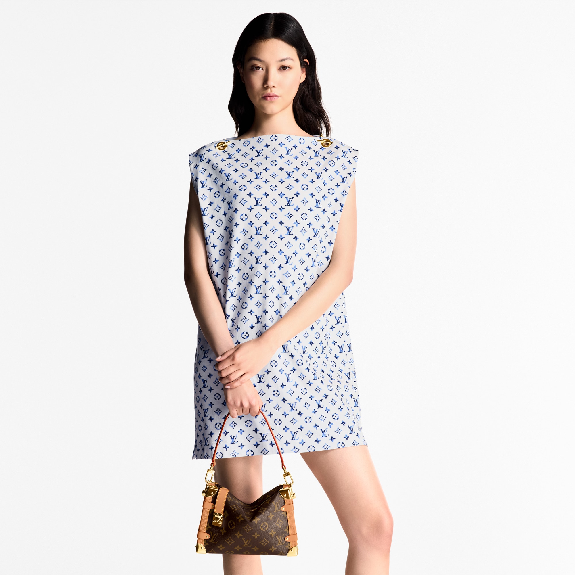 Abito con motivo Monogram Aquarelle e occhielli  Donna Abbigliamento Abiti | LOUIS VUITTON (Zoom prodotto)