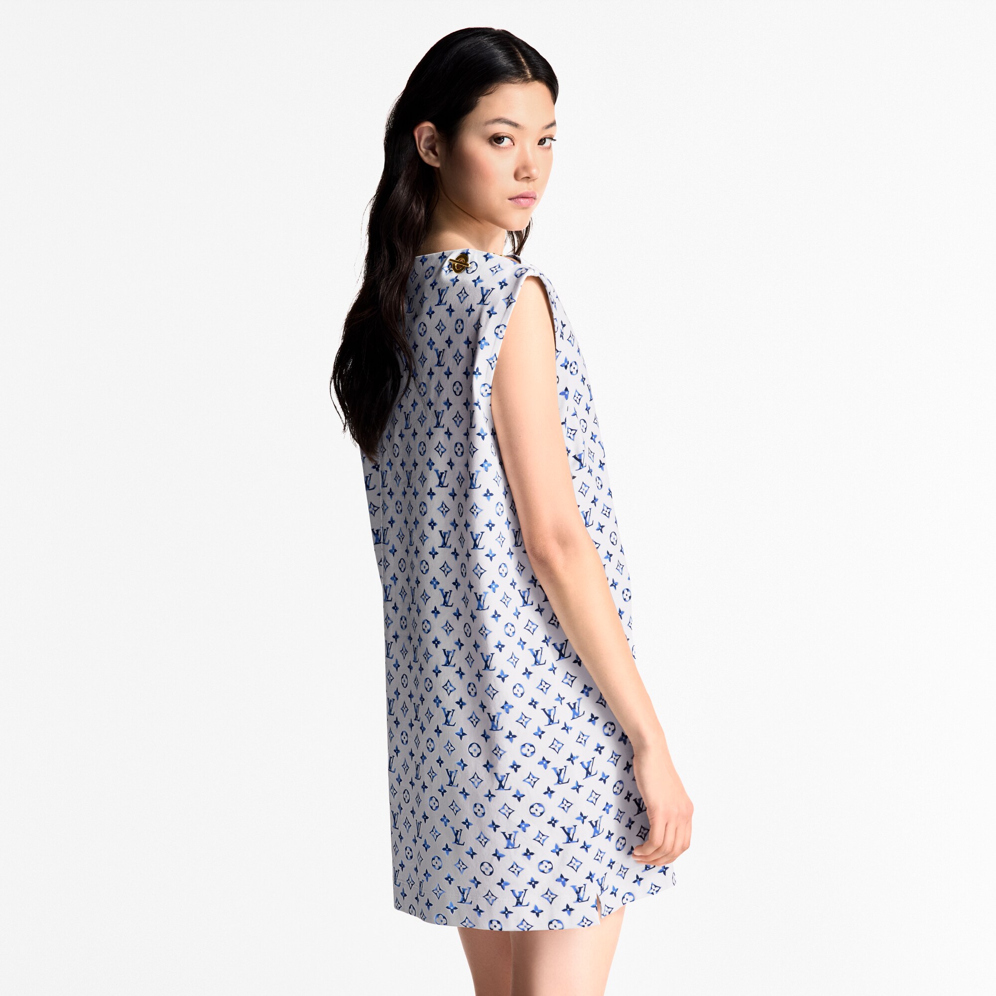 Abito con motivo Monogram Aquarelle e occhielli  Donna Abbigliamento Abiti | LOUIS VUITTON (Zoom prodotto)