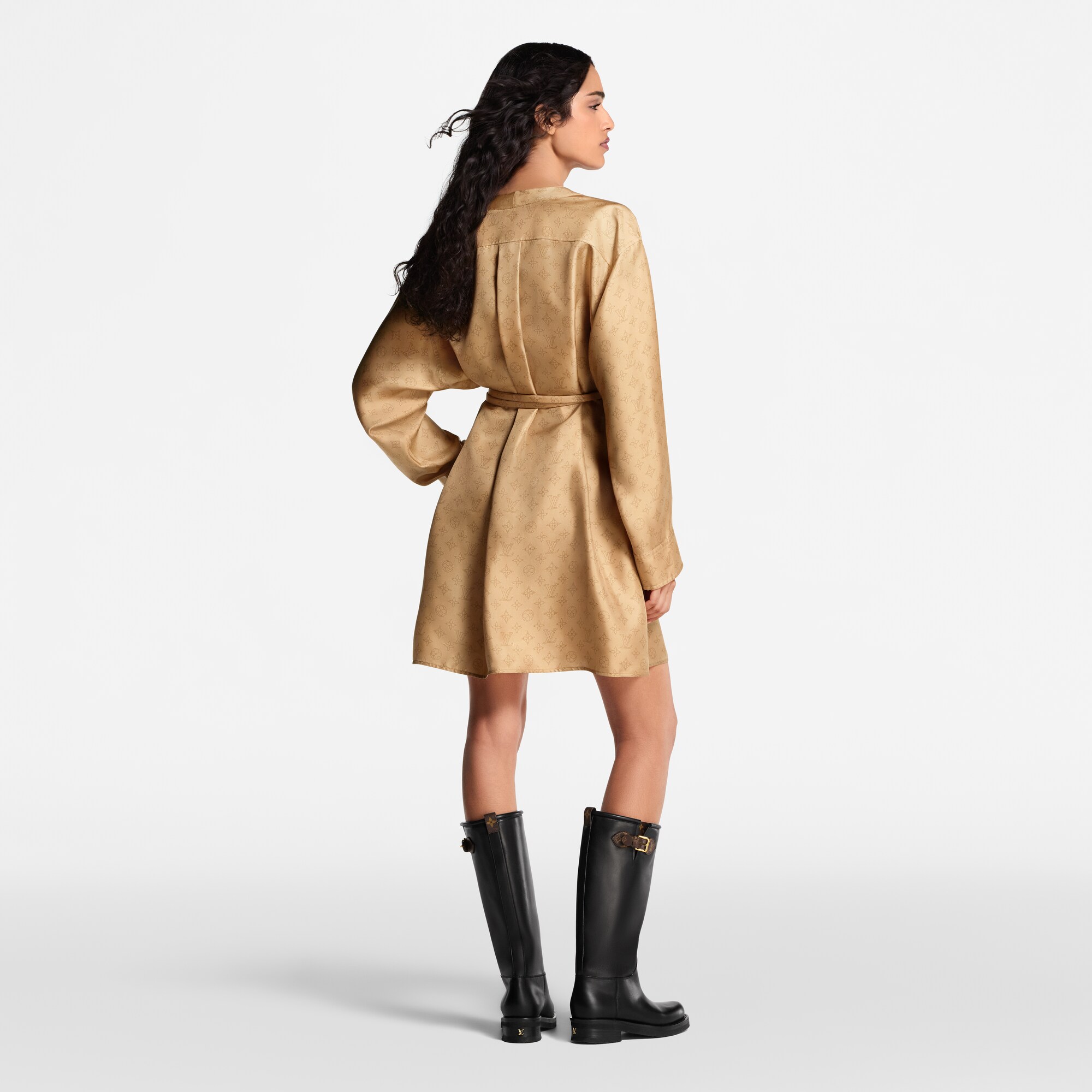 Abito con motivo Monogram Mahina e bottoni anteriori  Donna Abbigliamento Abiti | LOUIS VUITTON (Zoom prodotto)