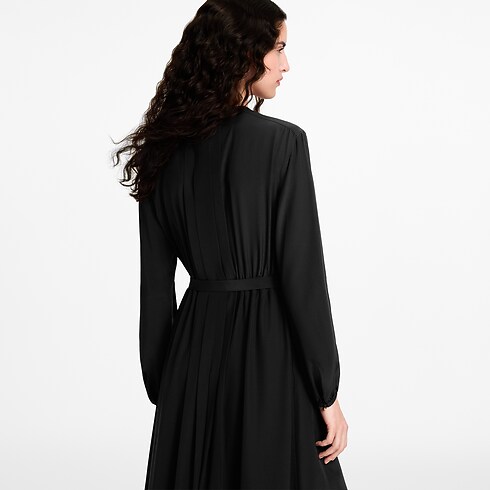 Abito con pieghe e fiori Monogram Donna Abbigliamento Abiti | LOUIS VUITTON (Zoom prodotto)