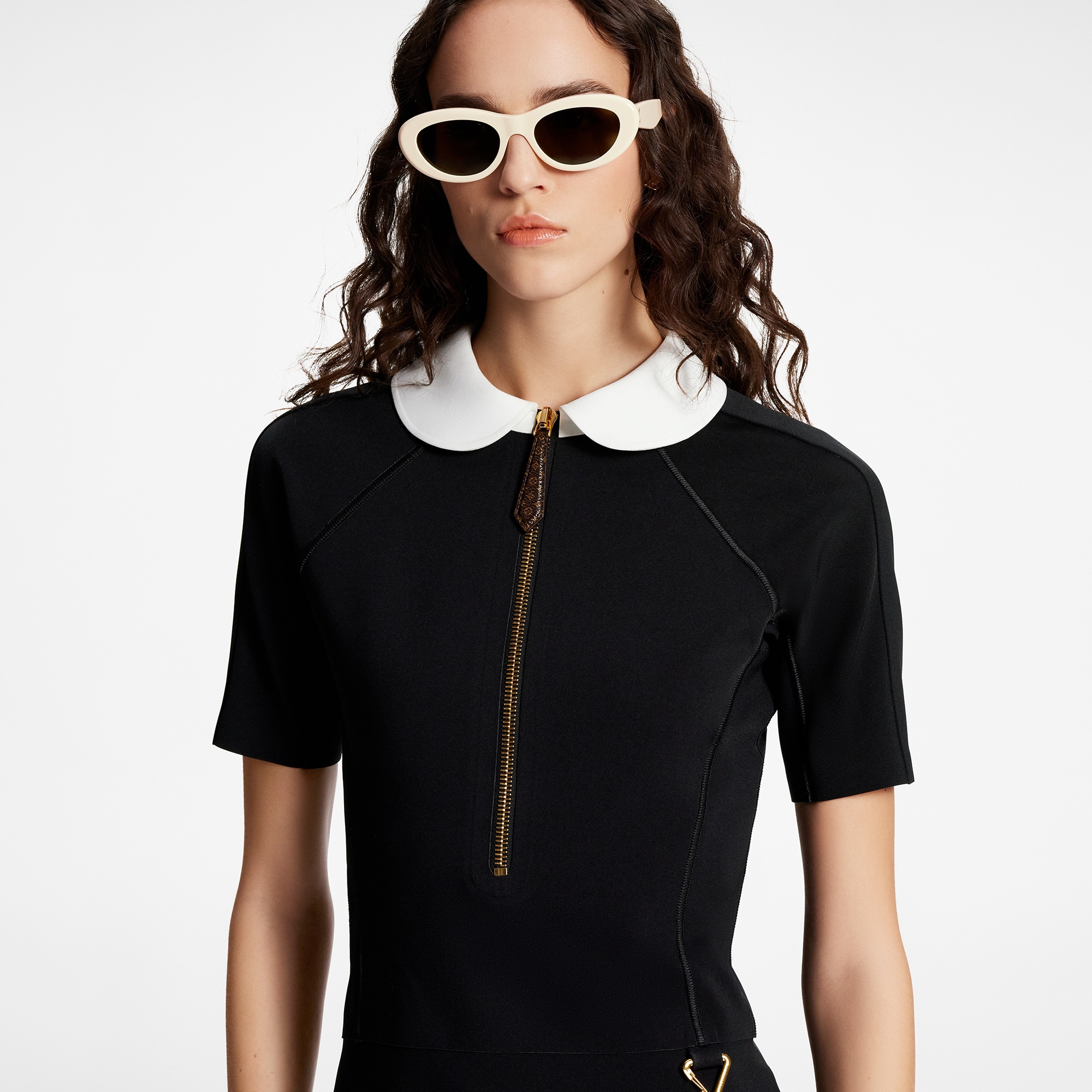 Abito in jersey tecnico con colletto Peter Pan  Donna Abbigliamento Abiti | LOUIS VUITTON (Zoom prodotto)