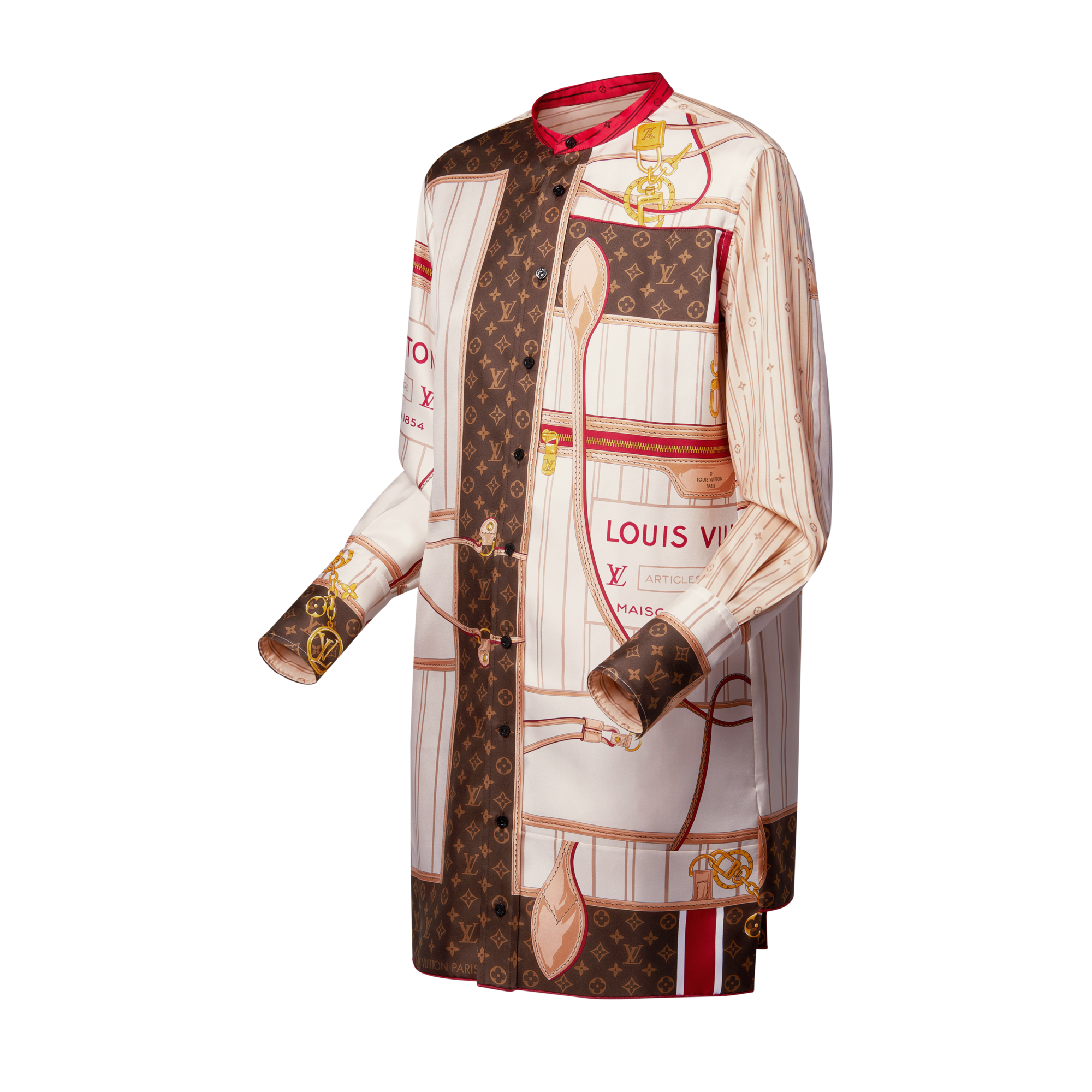 Abito in seta con motivo Neverfull Foulard stampato  Donna Abbigliamento Abiti | LOUIS VUITTON (Zoom prodotto)