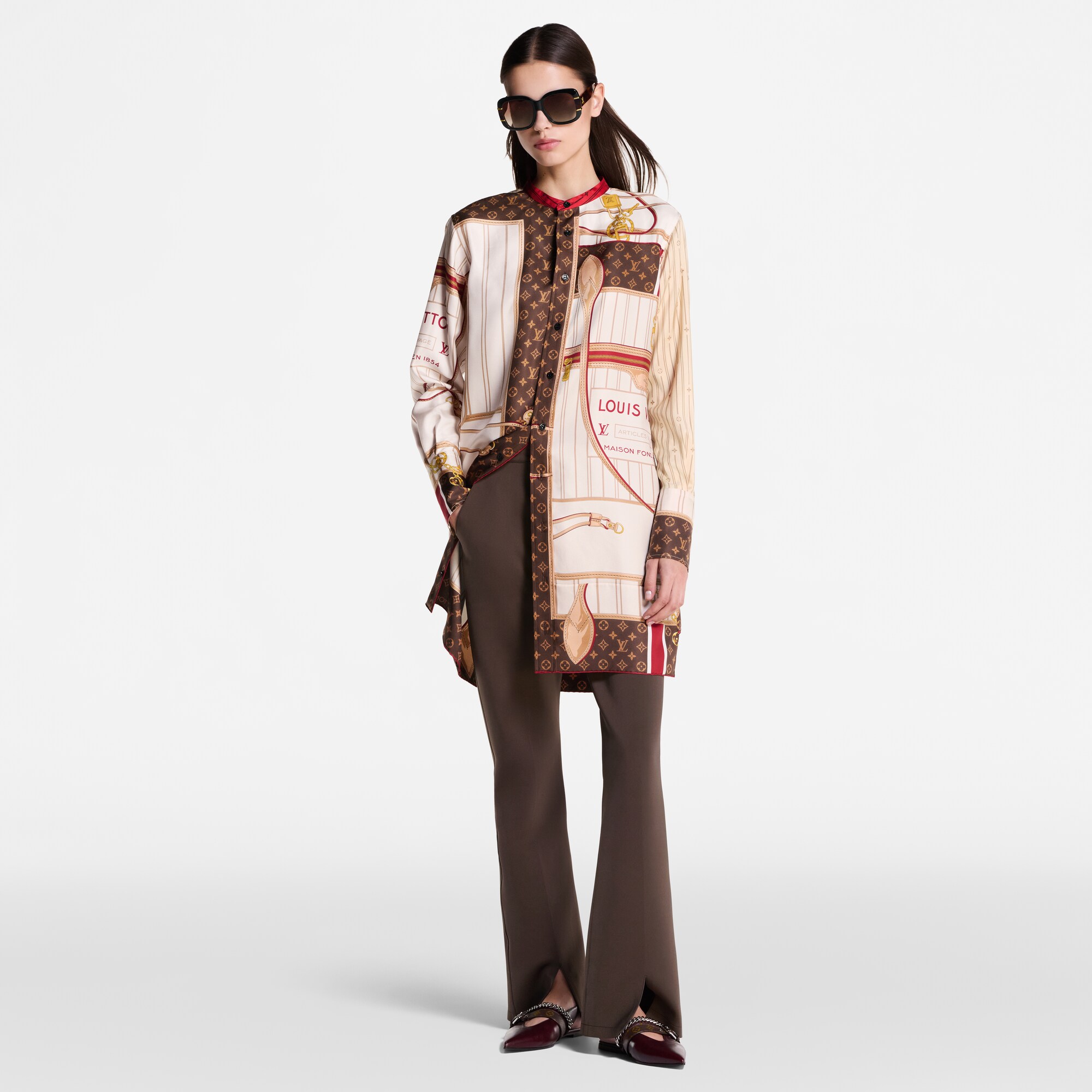 Abito in seta con motivo Neverfull Foulard stampato  Donna Abbigliamento Abiti | LOUIS VUITTON (Zoom prodotto)