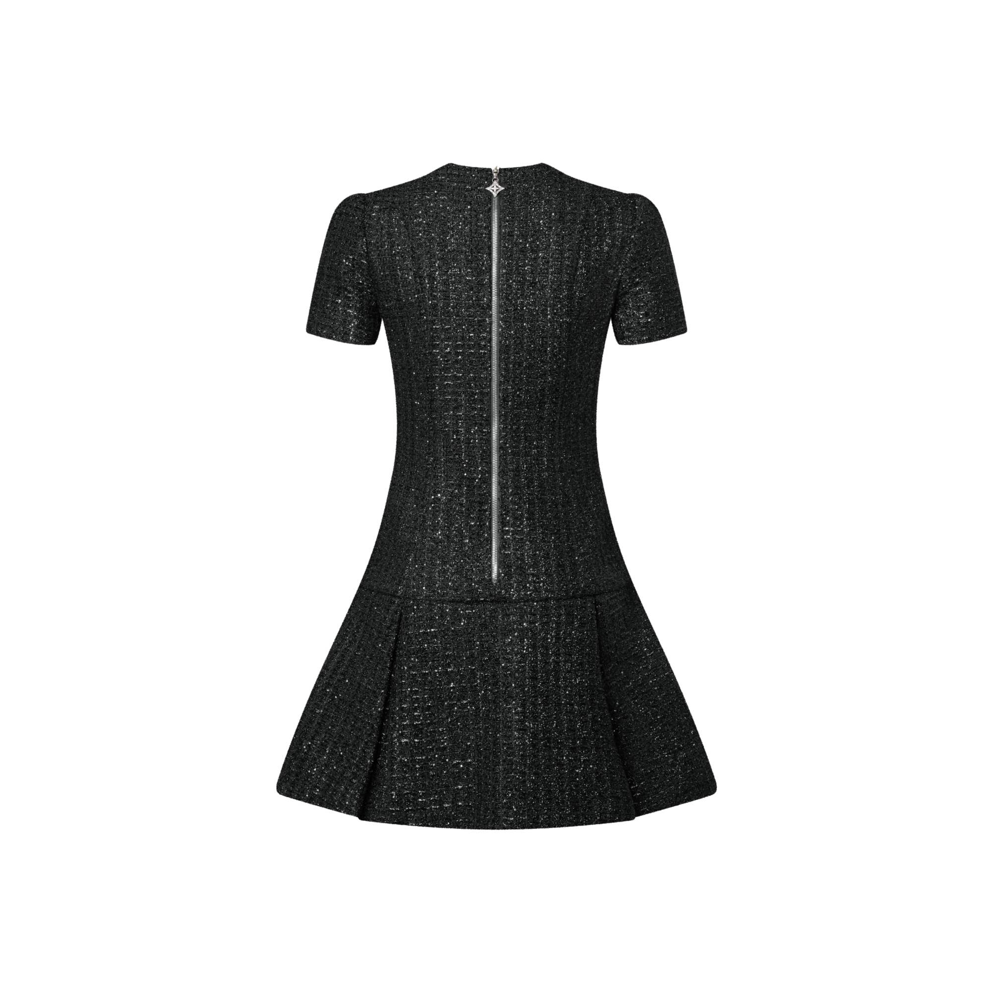 Abito in tweed con lurex a pieghe  Donna Abbigliamento Abiti | LOUIS VUITTON (Zoom prodotto)