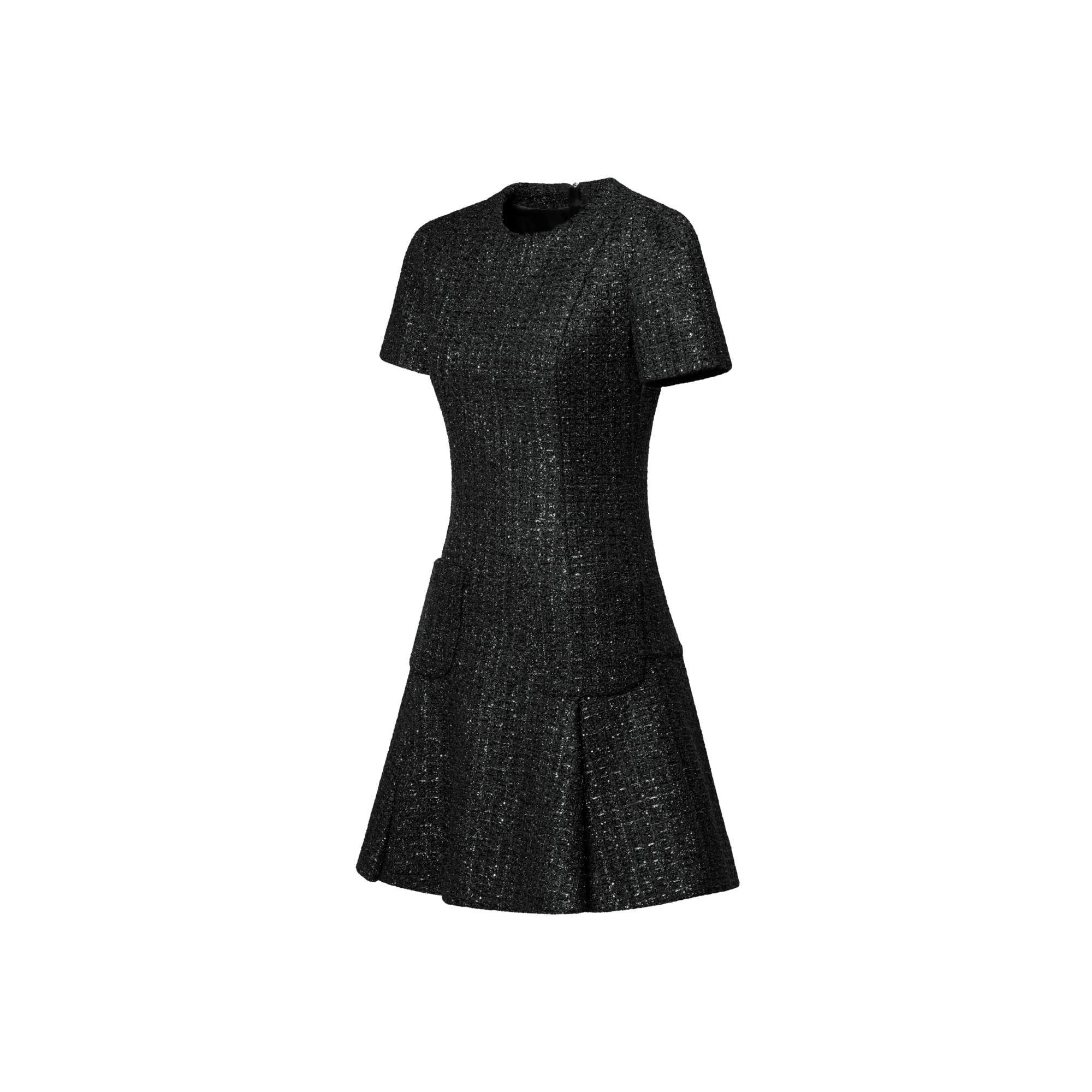 Abito in tweed con lurex a pieghe  Donna Abbigliamento Abiti | LOUIS VUITTON (Zoom prodotto)