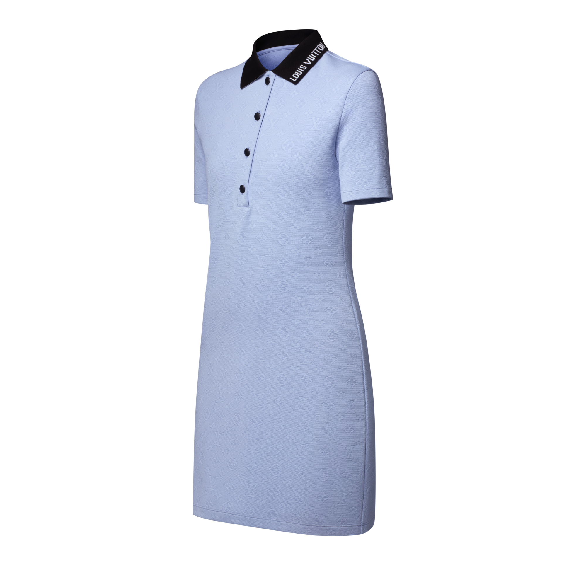 Abito polo in piqué con motivo Monogram  Donna Abbigliamento Abiti | LOUIS VUITTON (Zoom prodotto)