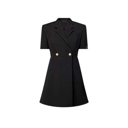 Abito sartoriale incrociato a maniche corte Donna Abbigliamento Abiti | LOUIS VUITTON (Zoom prodotto)