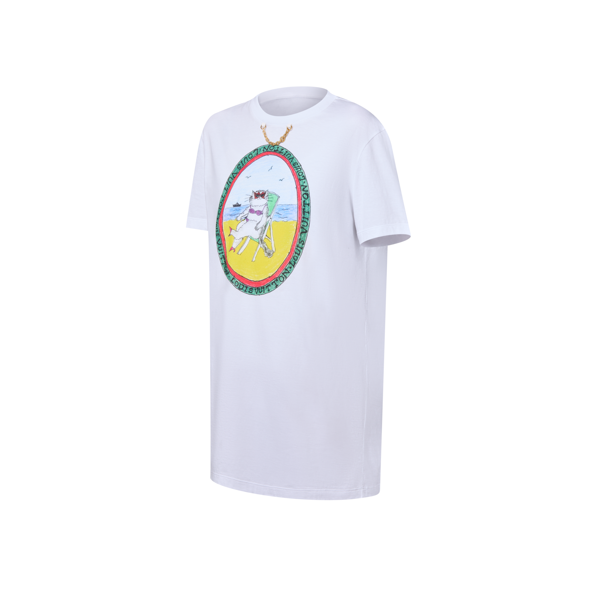 Abito T-shirt con motivo Cat Stamp  Donna Abbigliamento Abiti | LOUIS VUITTON (Zoom prodotto)