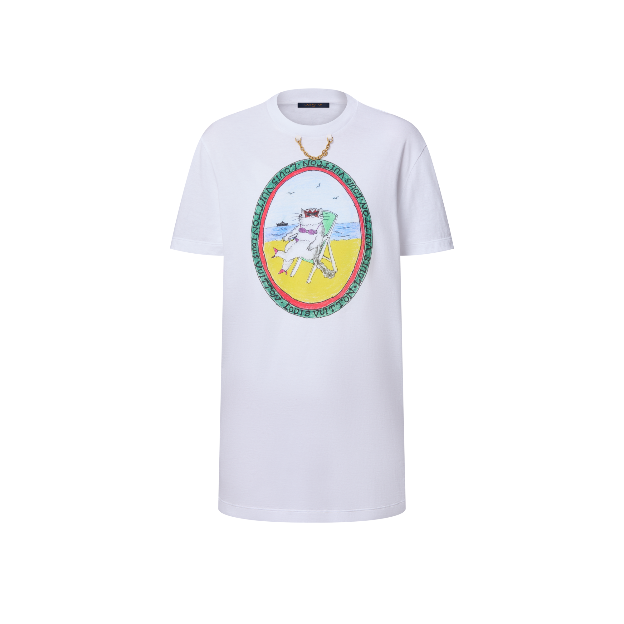 Abito T-shirt con motivo Cat Stamp  Donna Abbigliamento Abiti | LOUIS VUITTON (Zoom prodotto)