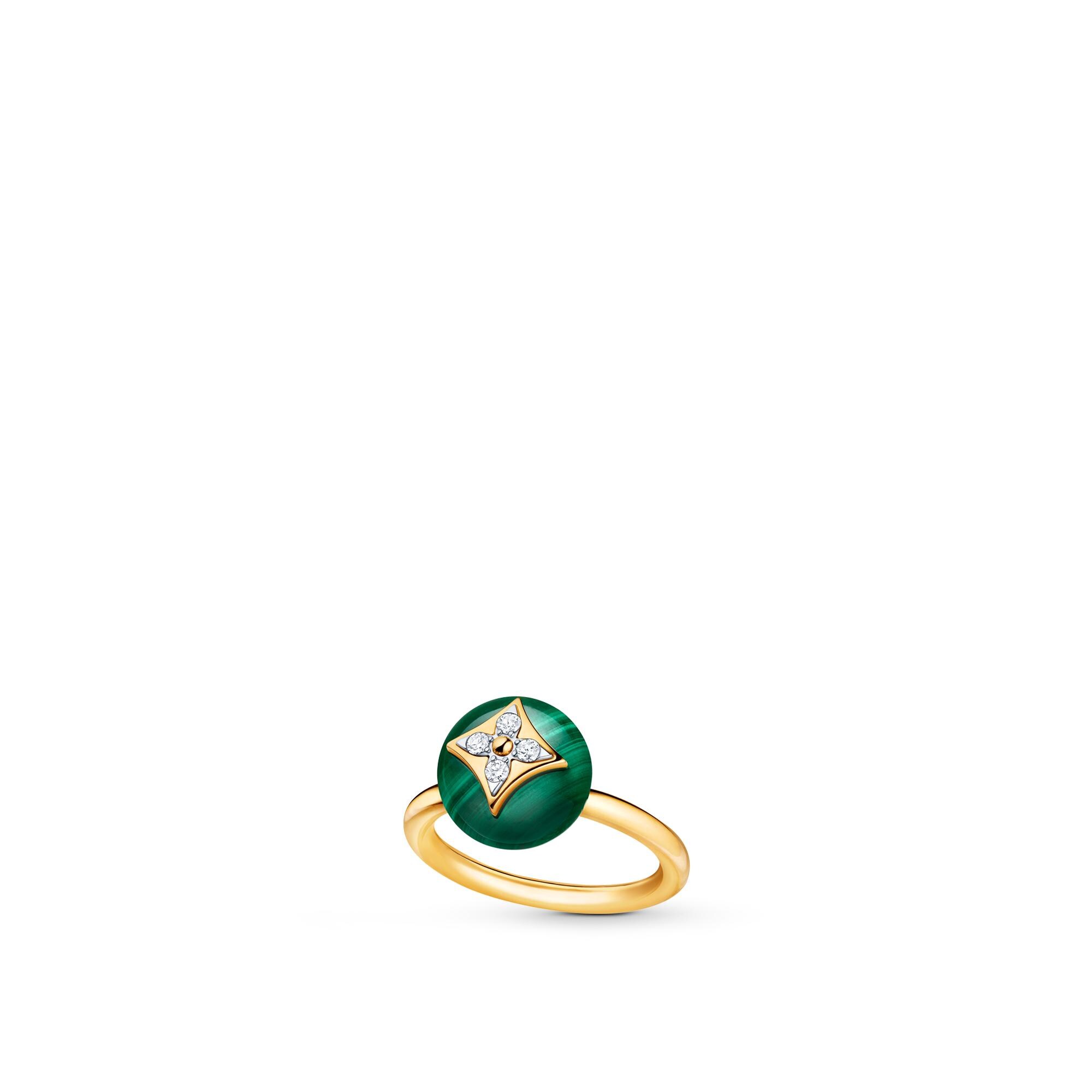 Anello B Blossom in oro, malachite e diamanti | LOUIS VUITTON