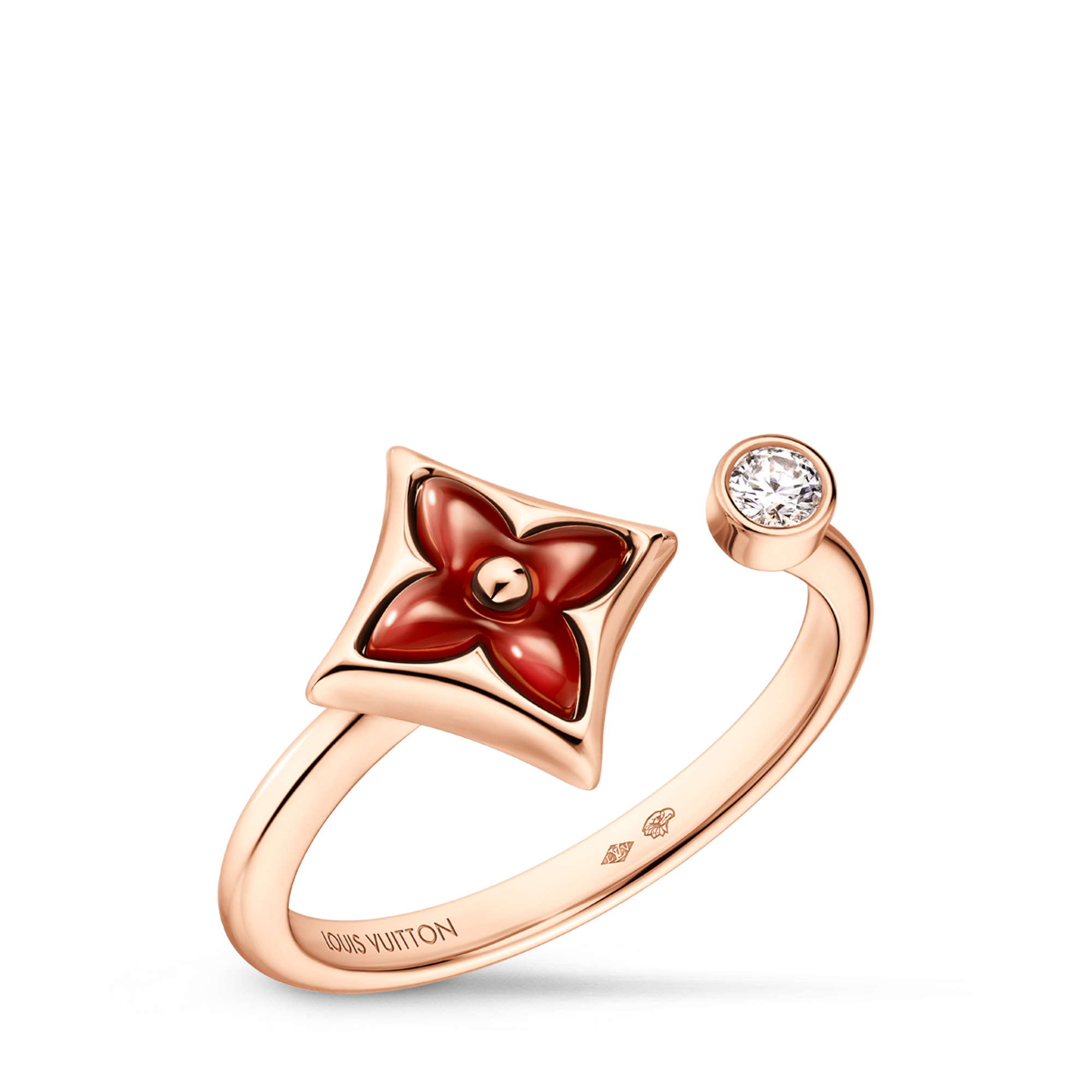 Anello Color Blossom Mini Star, oro rosa, corniola e diamante  Gioielli Categorie Tutta la Gioielleria | LOUIS VUITTON (Zoom prodotto)