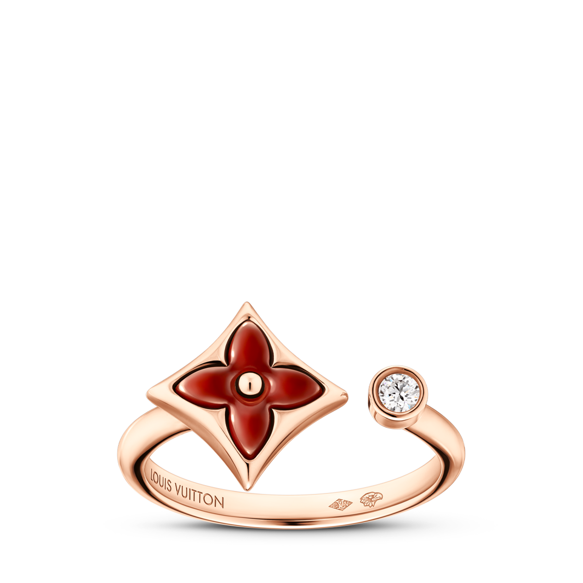 Anello Color Blossom Mini Star, oro rosa, corniola e diamante  Gioielli Categorie Tutta la Gioielleria | LOUIS VUITTON (Zoom prodotto)