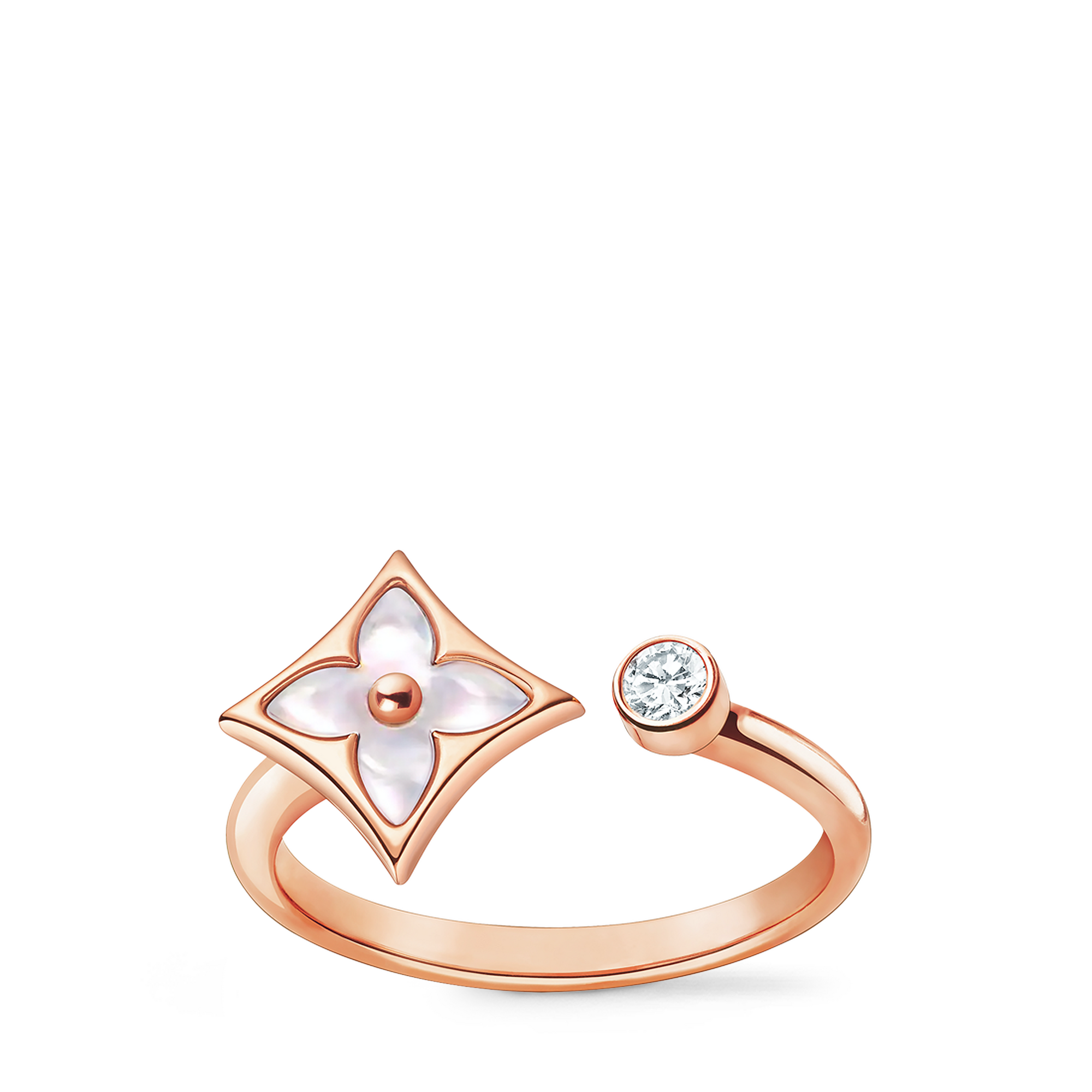 Anello Color Blossom Mini Star, oro rosa, madreperla bianca e diamante  Gioielli Categorie Tutta la Gioielleria | LOUIS VUITTON (Zoom prodotto)