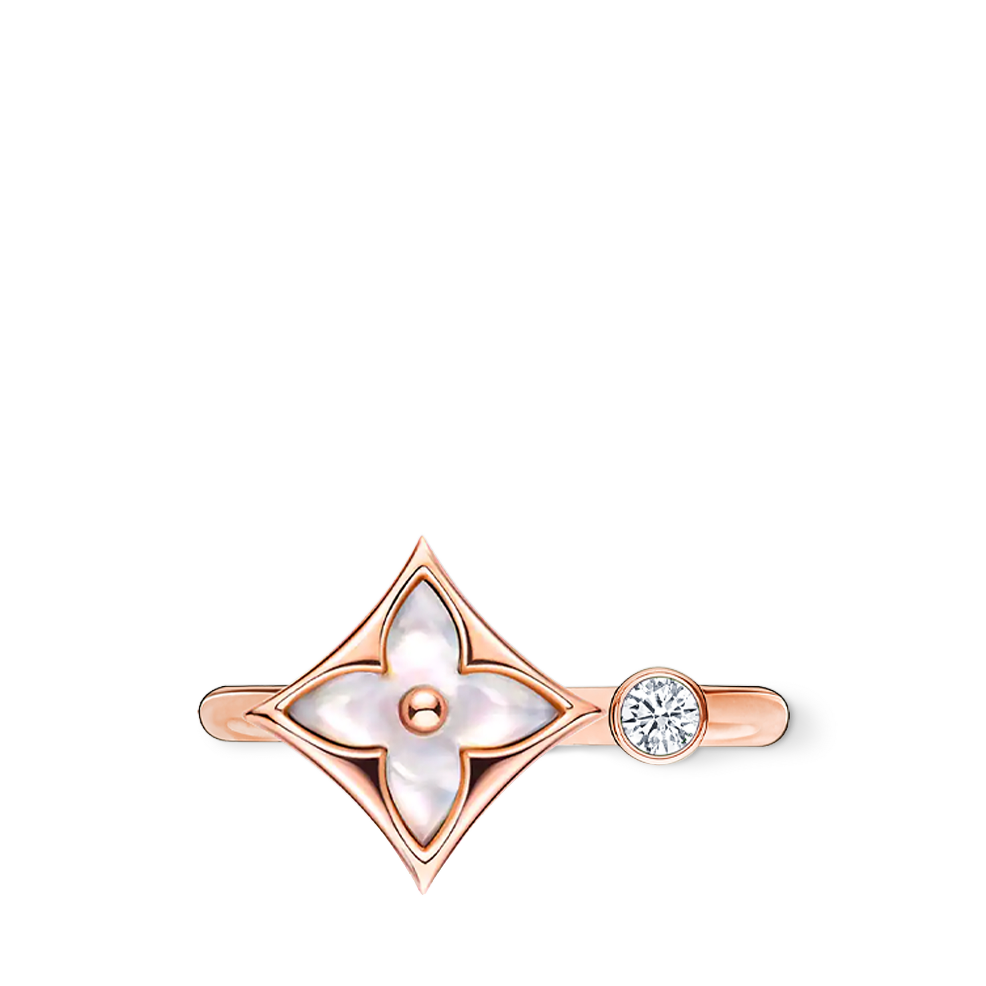 Anello Color Blossom Mini Star, oro rosa, madreperla bianca e diamante  Gioielli Categorie Tutta la Gioielleria | LOUIS VUITTON (Zoom prodotto)