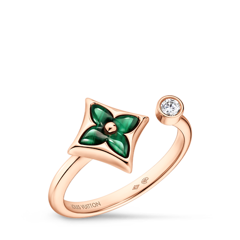 Anello Color Blossom Mini Star, oro rosa, malachite e diamante Gioielli Categorie Tutta la Gioielleria | LOUIS VUITTON (Zoom prodotto)