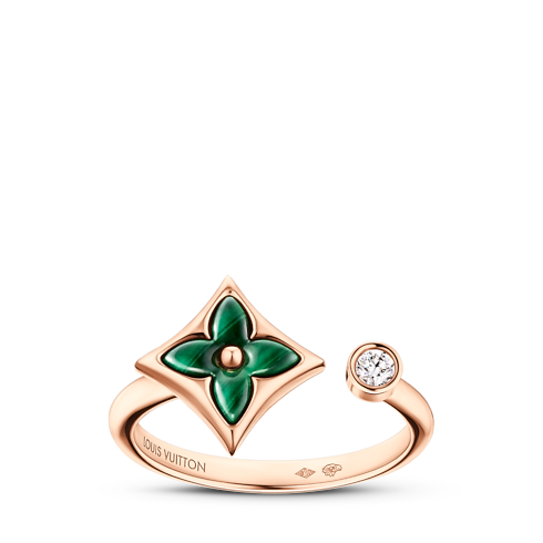 Anello Color Blossom Mini Star, oro rosa, malachite e diamante Gioielli Categorie Tutta la Gioielleria | LOUIS VUITTON (Zoom prodotto)