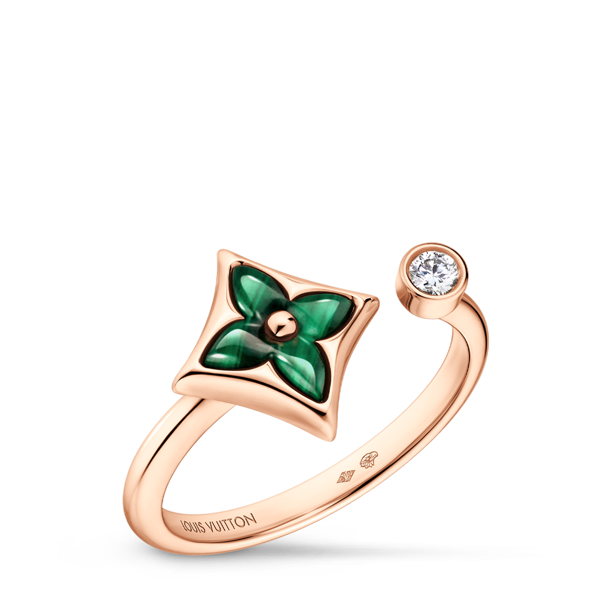 Anello Color Blossom Mini Star, oro rosa, malachite e diamante  Gioielli Categorie Tutta la Gioielleria | LOUIS VUITTON (Zoom prodotto)