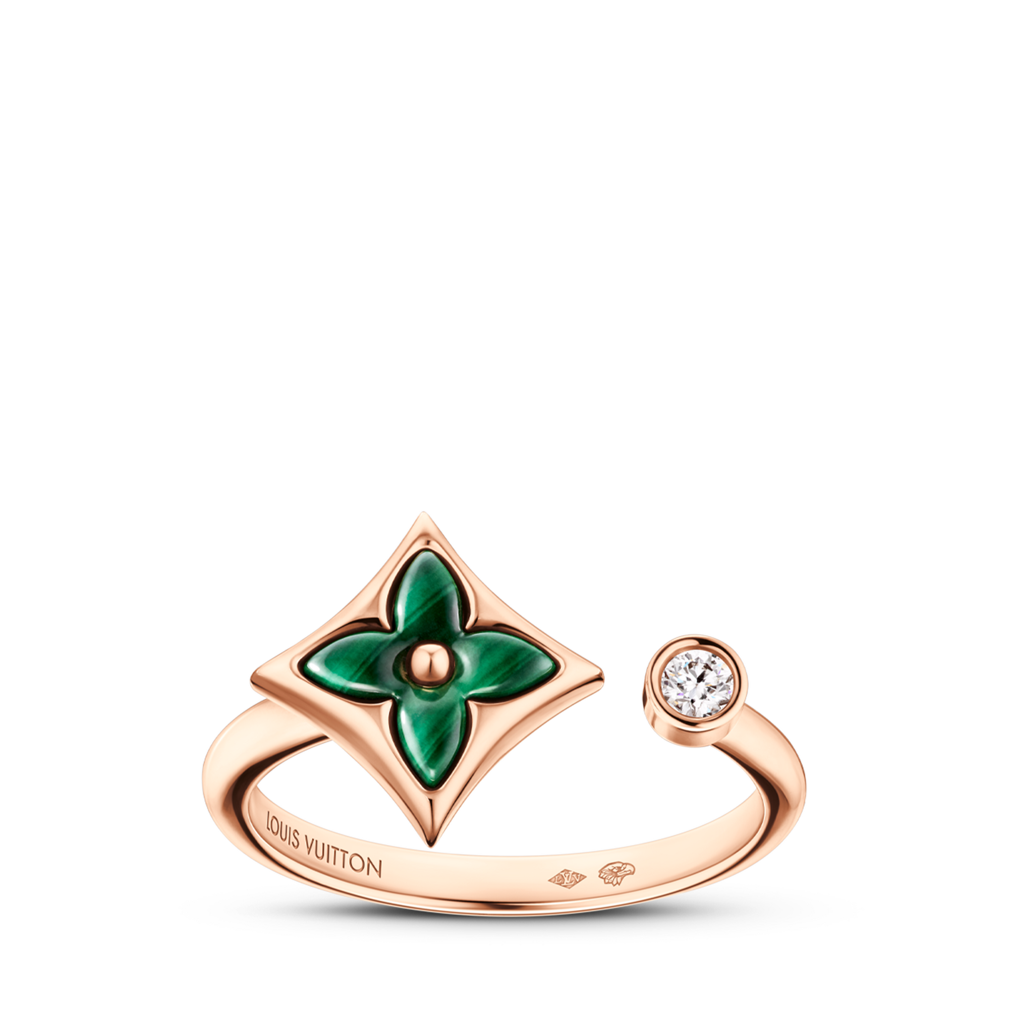 Anello Color Blossom Mini Star, oro rosa, malachite e diamante  Gioielli Categorie Tutta la Gioielleria | LOUIS VUITTON (Zoom prodotto)