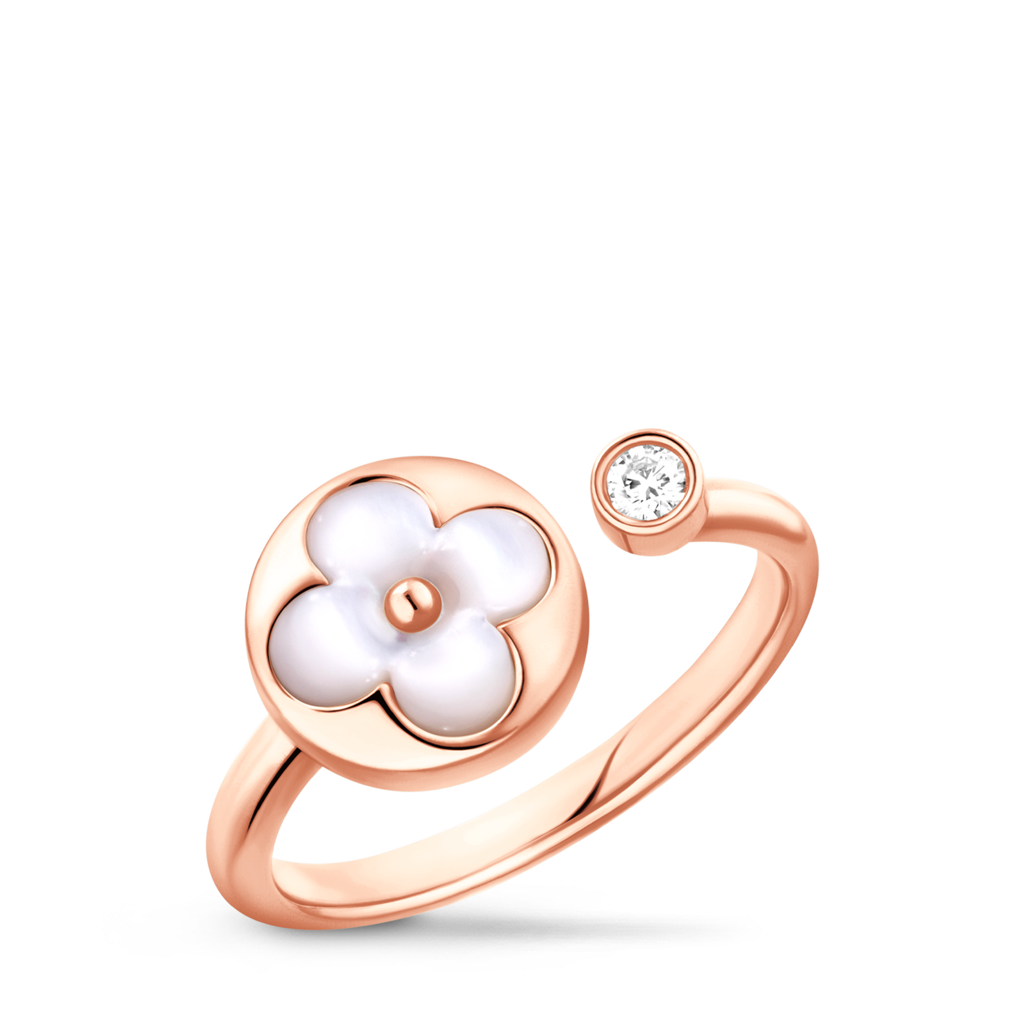 Anello Color Blossom Mini Sun, oro rosa, madreperla bianca e diamante  Gioielli Categorie Tutta la Gioielleria | LOUIS VUITTON (Zoom prodotto)