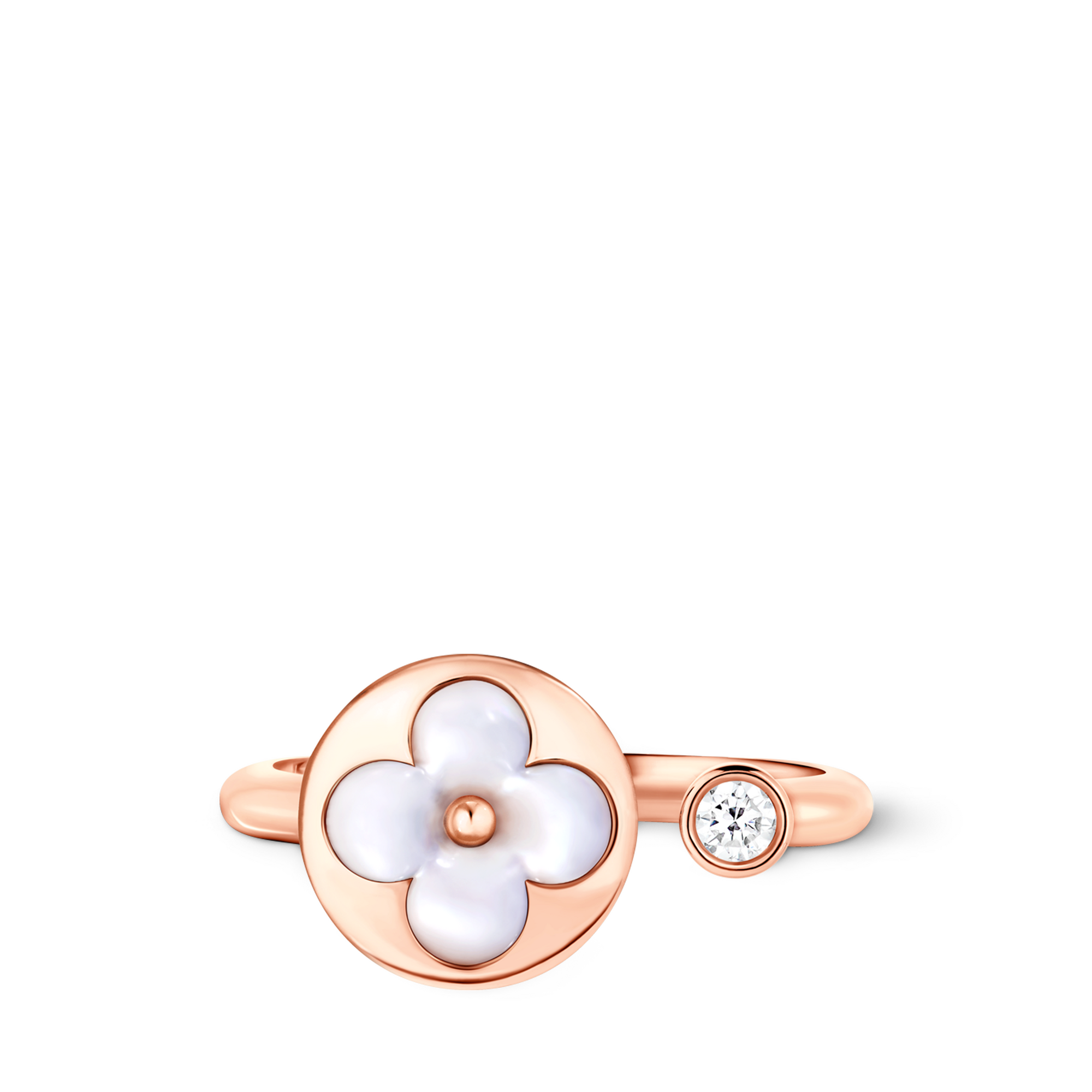 Anello Color Blossom Mini Sun, oro rosa, madreperla bianca e diamante  Gioielli Categorie Tutta la Gioielleria | LOUIS VUITTON (Zoom prodotto)