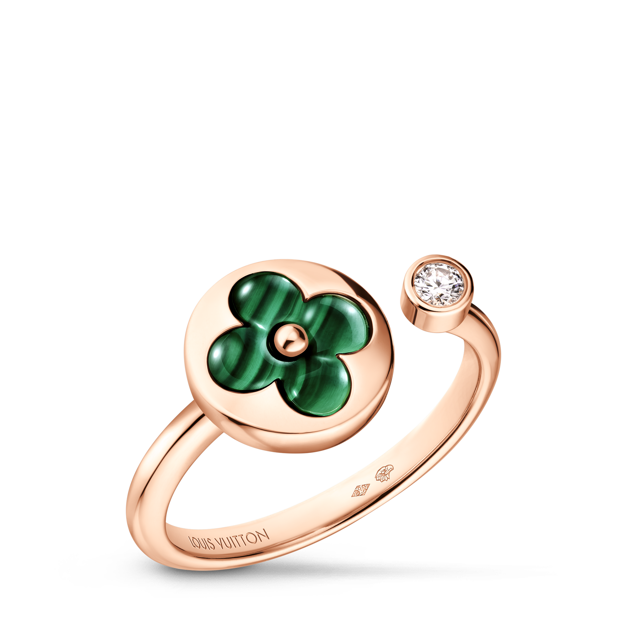 Anello Color Blossom Mini Sun, oro rosa, malachite e diamante  Gioielli Categorie Tutta la Gioielleria | LOUIS VUITTON (Zoom prodotto)