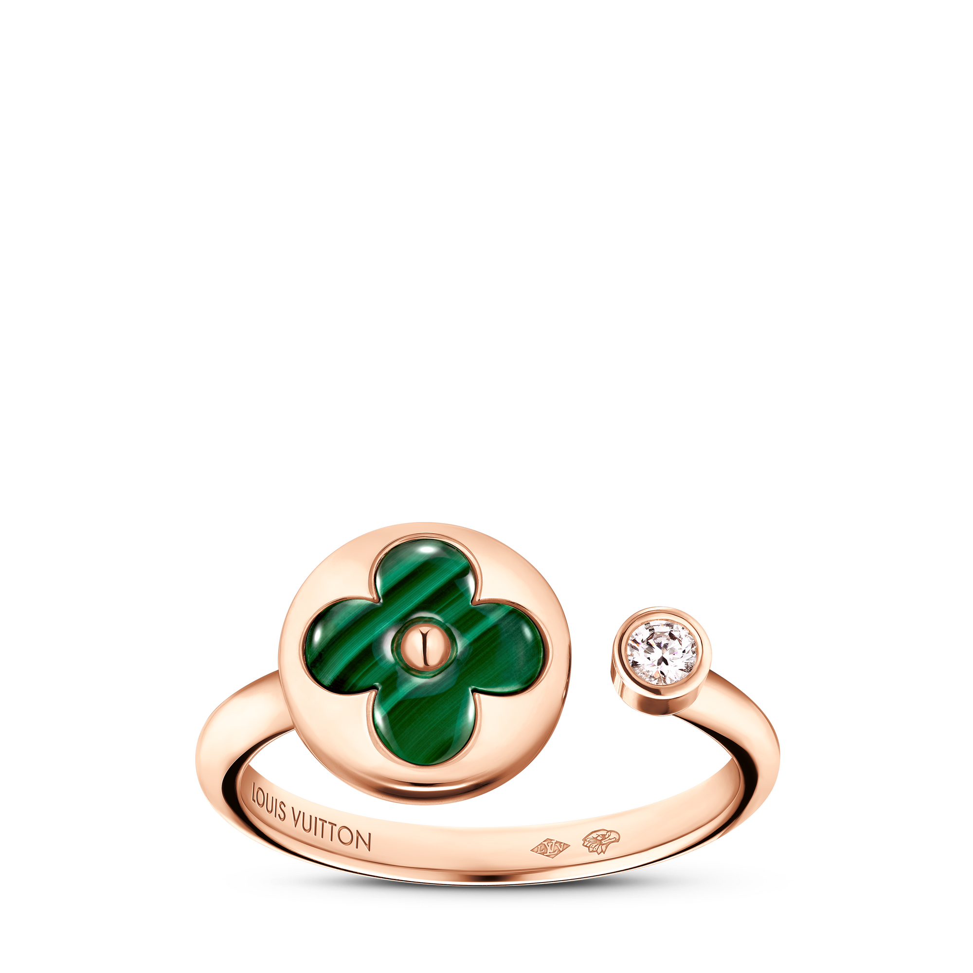 Anello Color Blossom Mini Sun, oro rosa, malachite e diamante  Gioielli Categorie Tutta la Gioielleria | LOUIS VUITTON (Zoom prodotto)