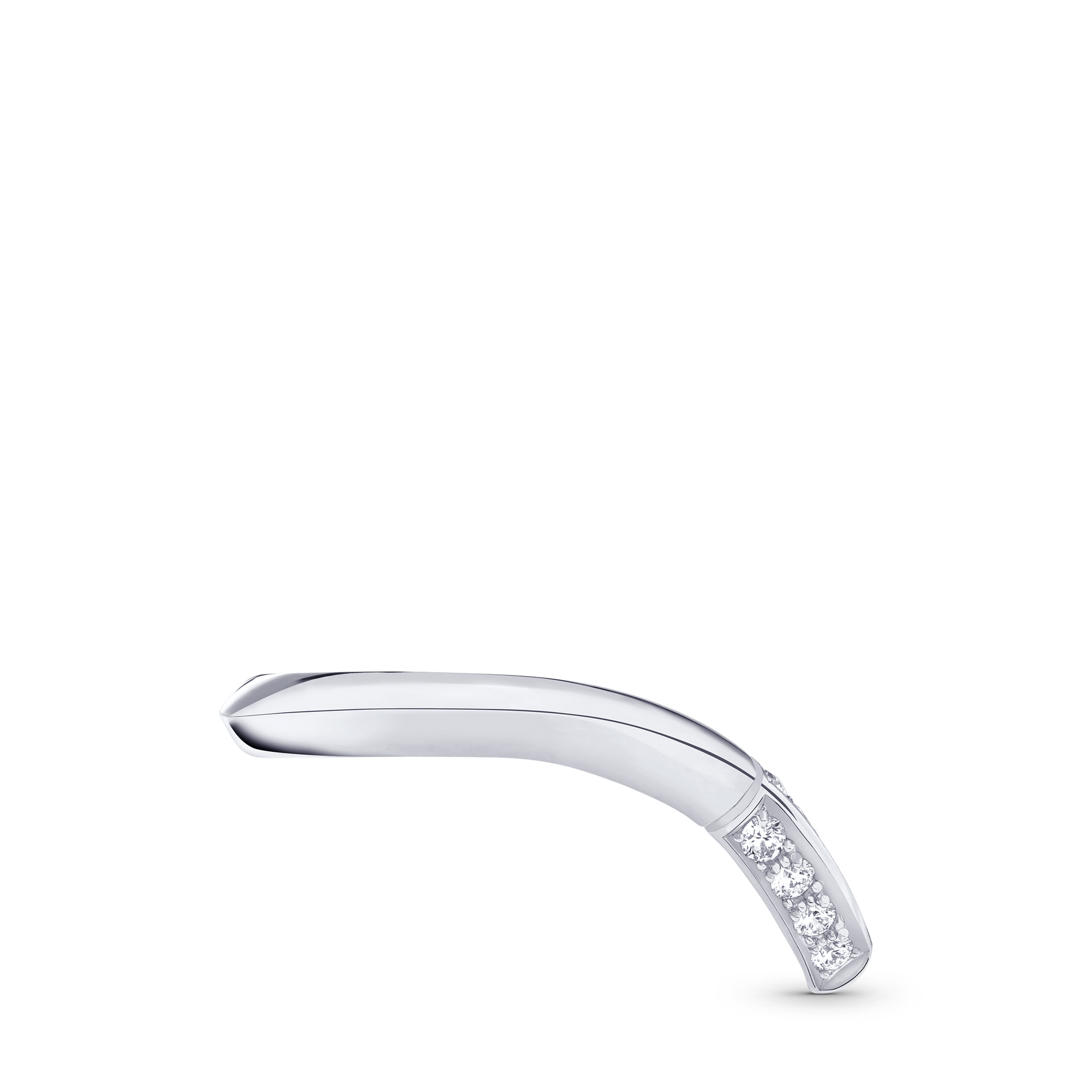 Anello con motivo a V e pavé LV Diamonds, platino  Gioielli Categorie Wedding Bands | LOUIS VUITTON (Zoom prodotto)