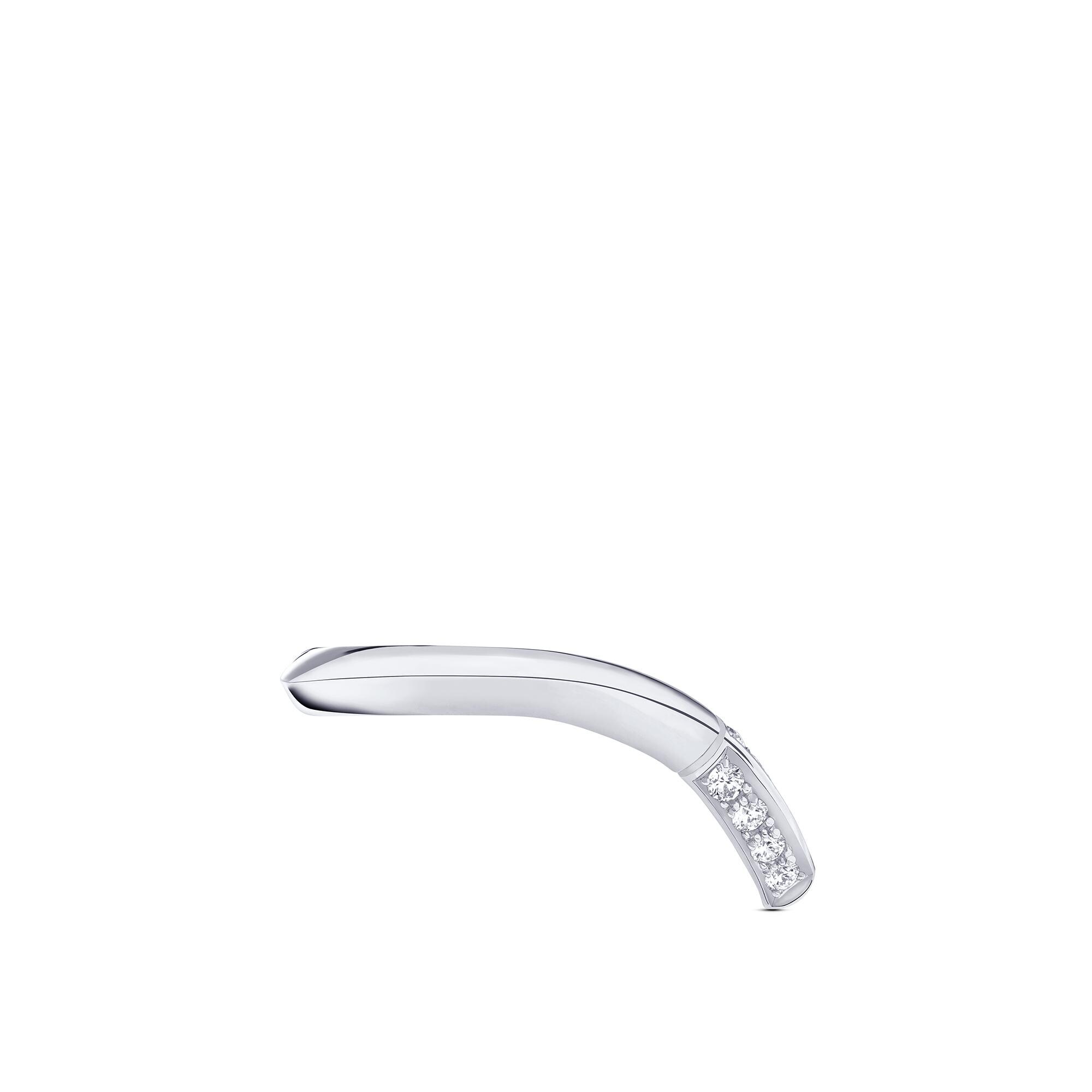 Anello con motivo a V e pavé LV Diamonds, platino  Gioielli Categorie Wedding Bands | LOUIS VUITTON (Zoom prodotto)