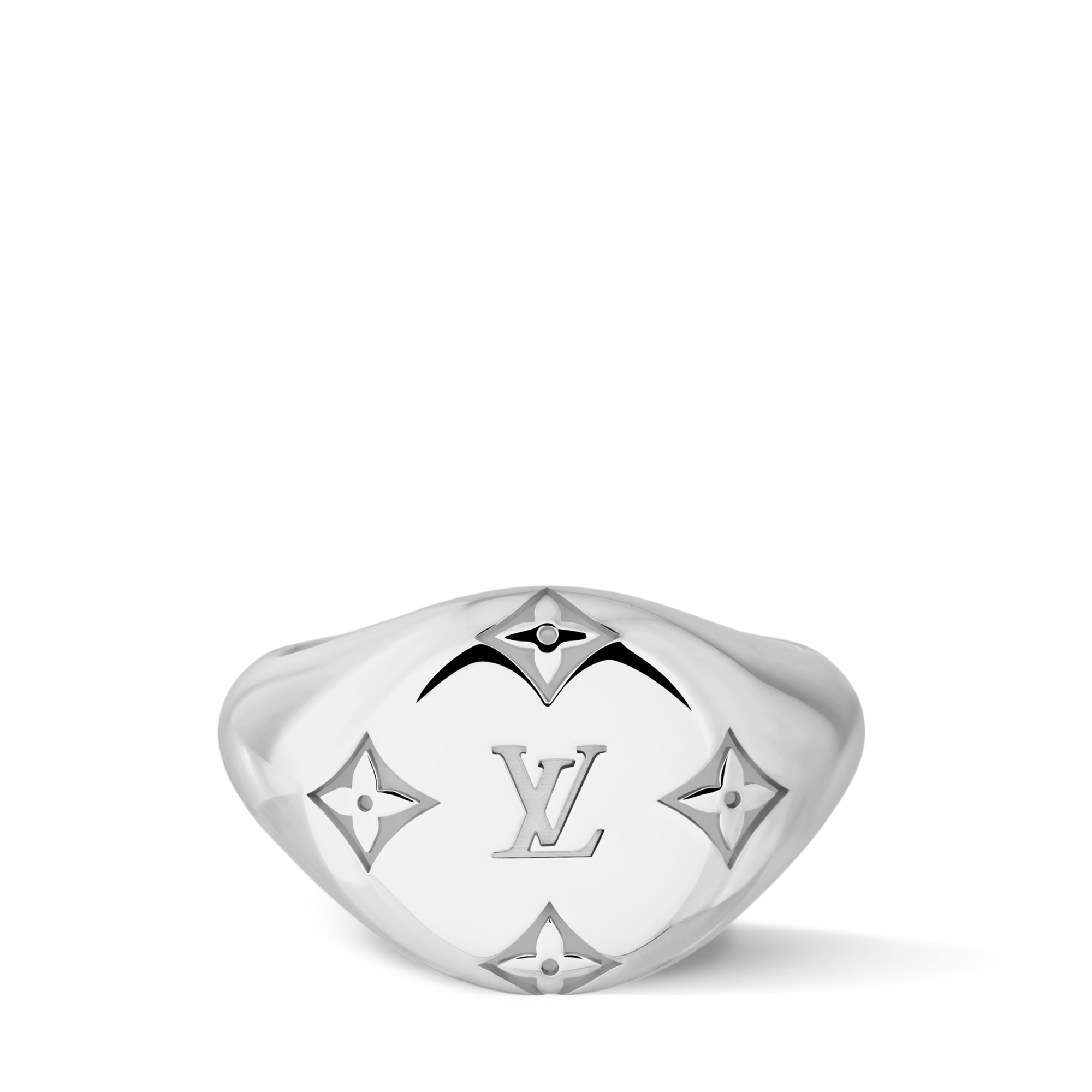 Anello con sigillo Les Gastons Vuitton, oro bianco  Gioielli Categorie Anelli | LOUIS VUITTON (Zoom prodotto)